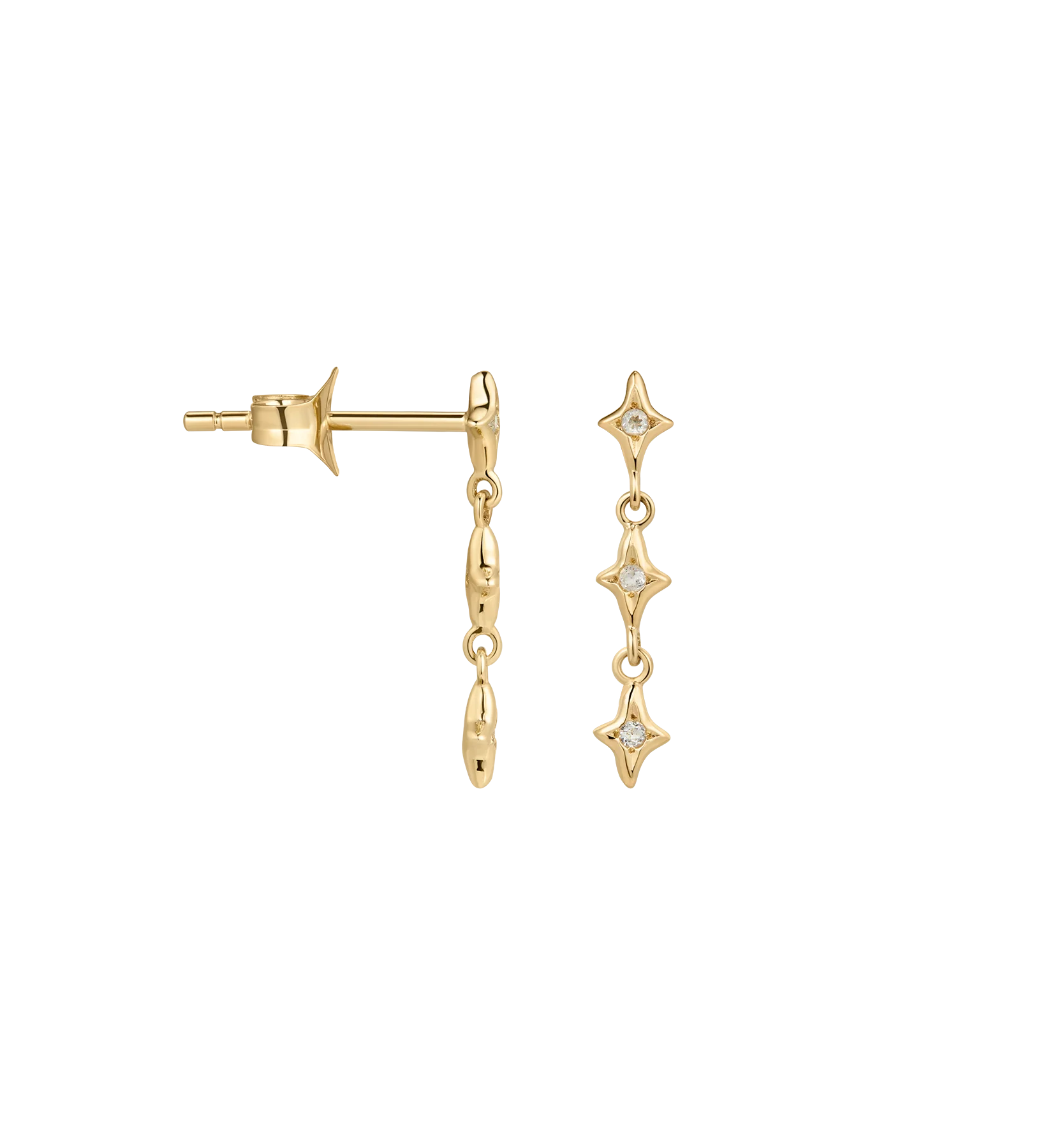 Single Twined Souls Stud Earring 14K