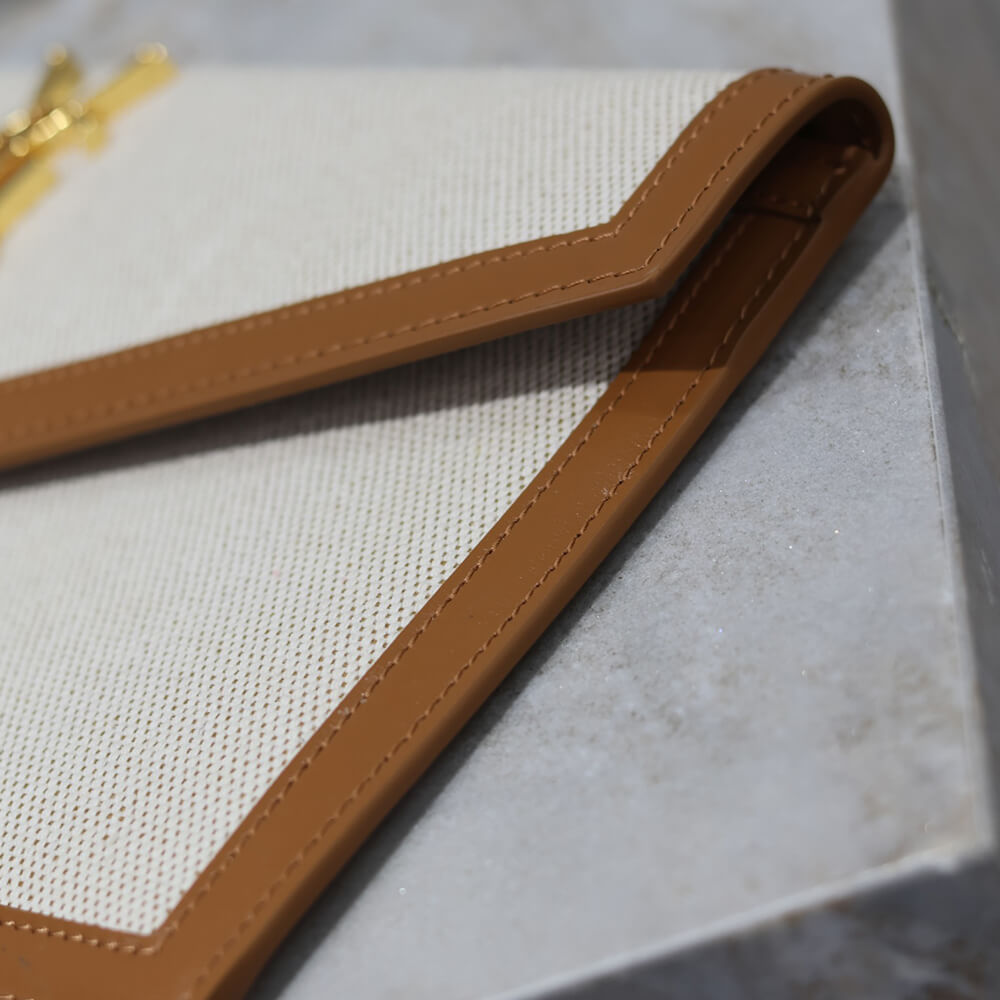YSL uptown pouch in canvas and leather Bag1:1High-quality replica
