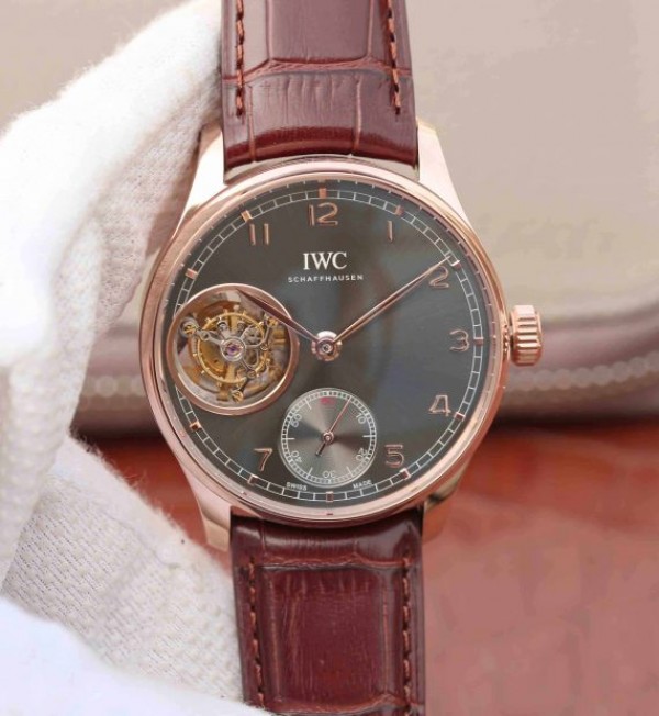 Replica IWC AZ Portuguese Tourbillon IW5463 RG Gray Dial - Top club