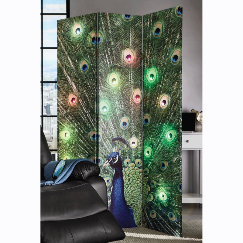 Lit Peacock Room Screen - MIDNIGHT VELVET CATALOG