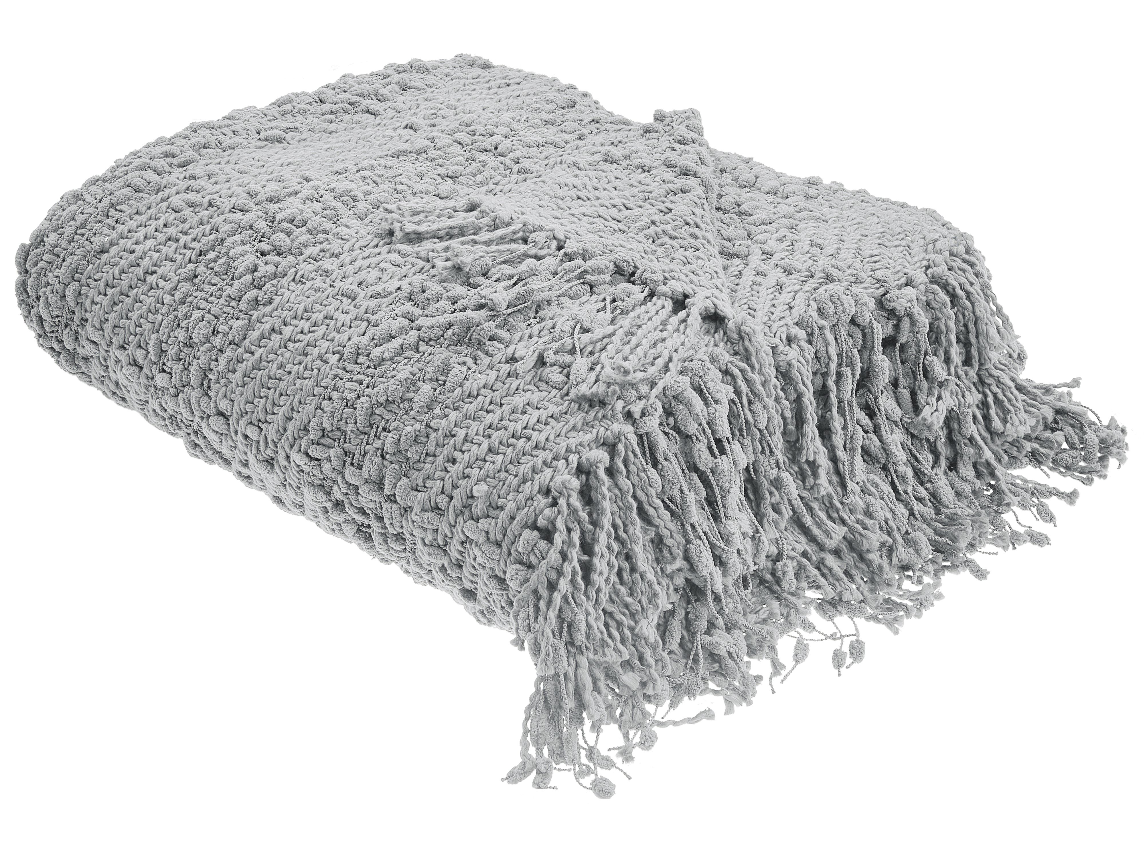 Blanket VELLA Cotton 220 x 240 cm Grey