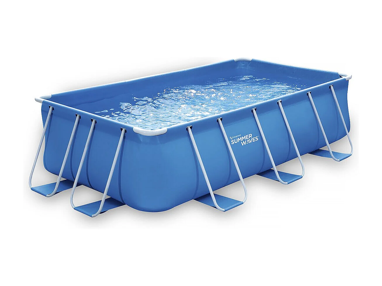 Piscine tubulaire rectangle- LUDO 1 - 4 x 2 x 1 m - Filtration à cartouche