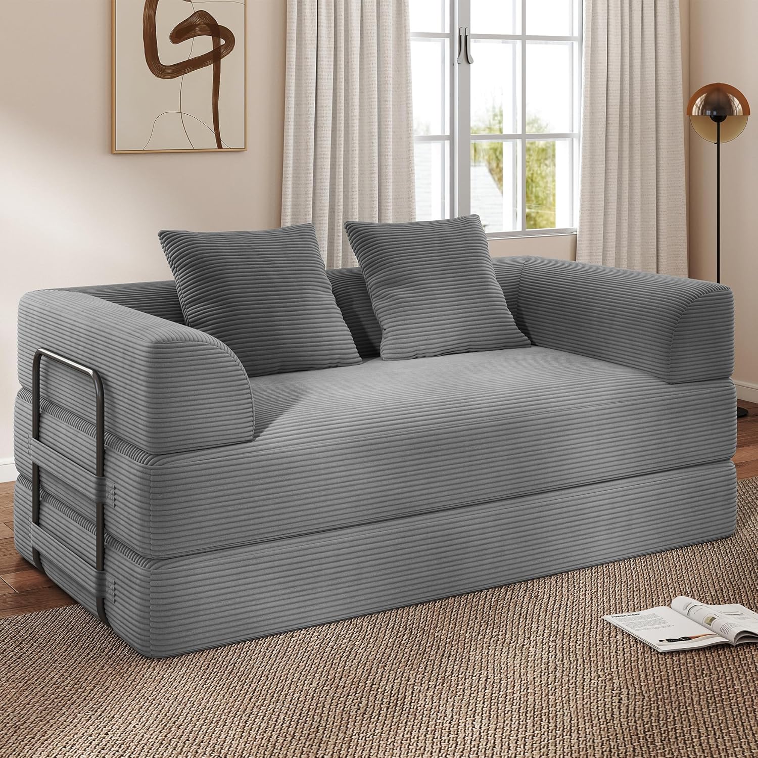 Cloud Boneless Convertible Floor Sofa Bed, 70