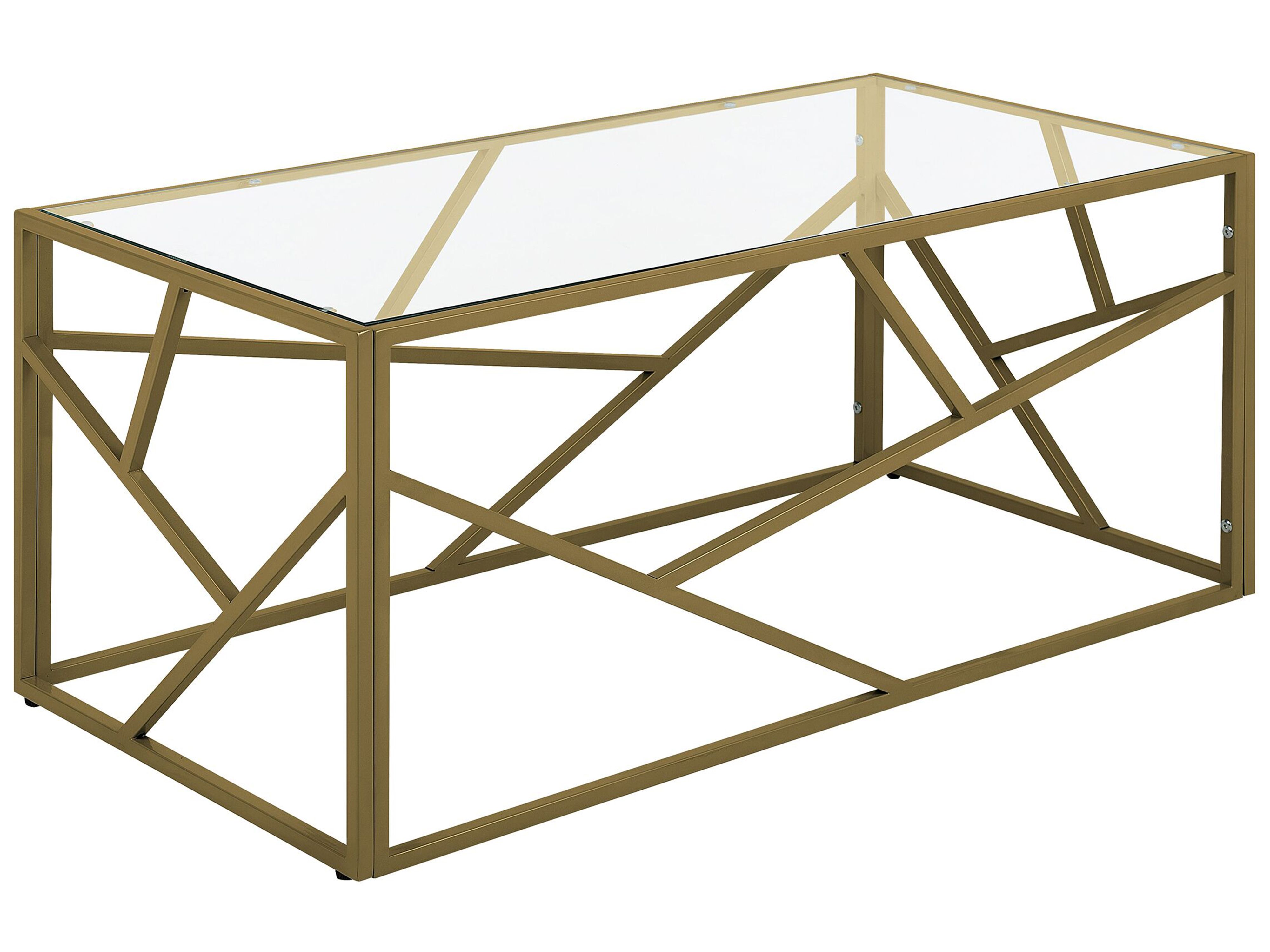 Coffee Table ORLAND Glass Gold