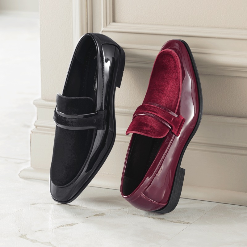 Stacy Adams Spratley Men's Velour Slip-On Dress Shoe - MIDNIGHT VELVET CATALOG