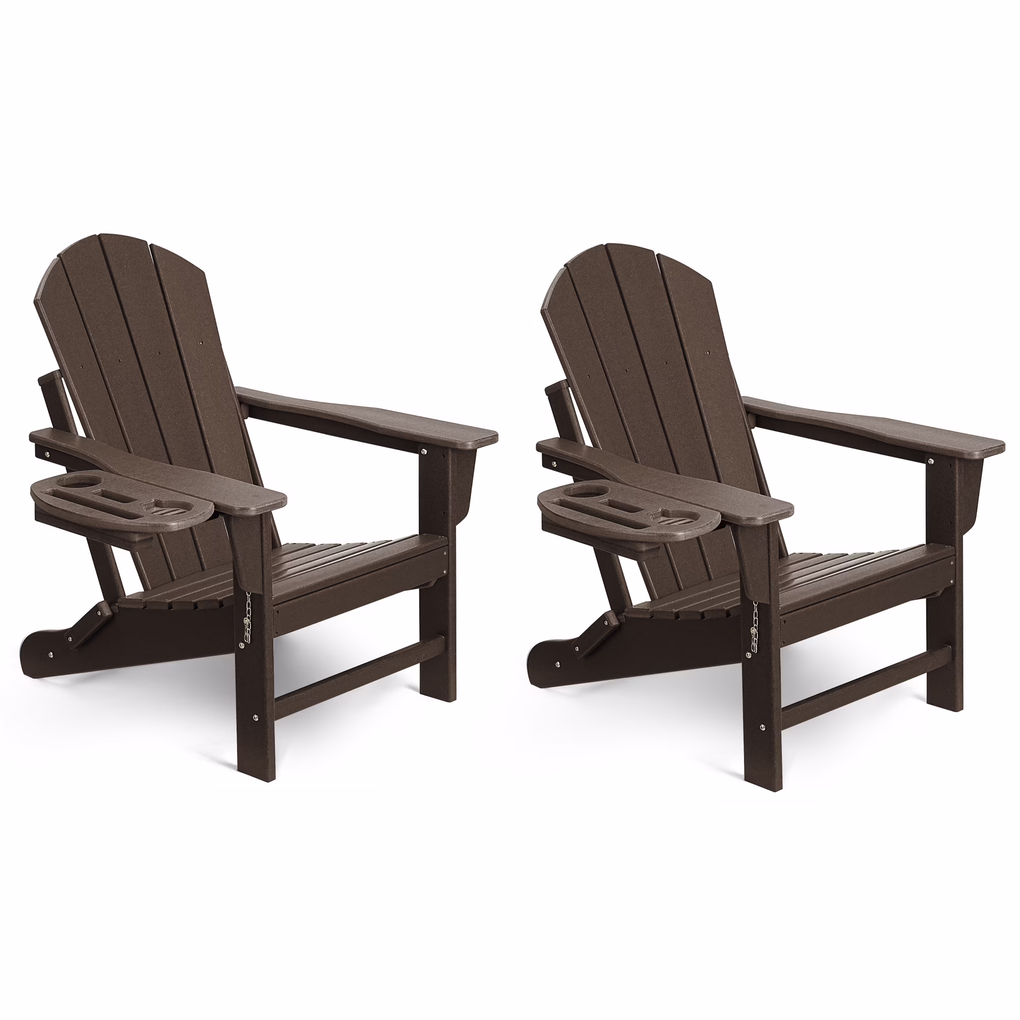 FOOWIN HDPE Plastic Adirondack Chairs Set of 4, Black - Image 13