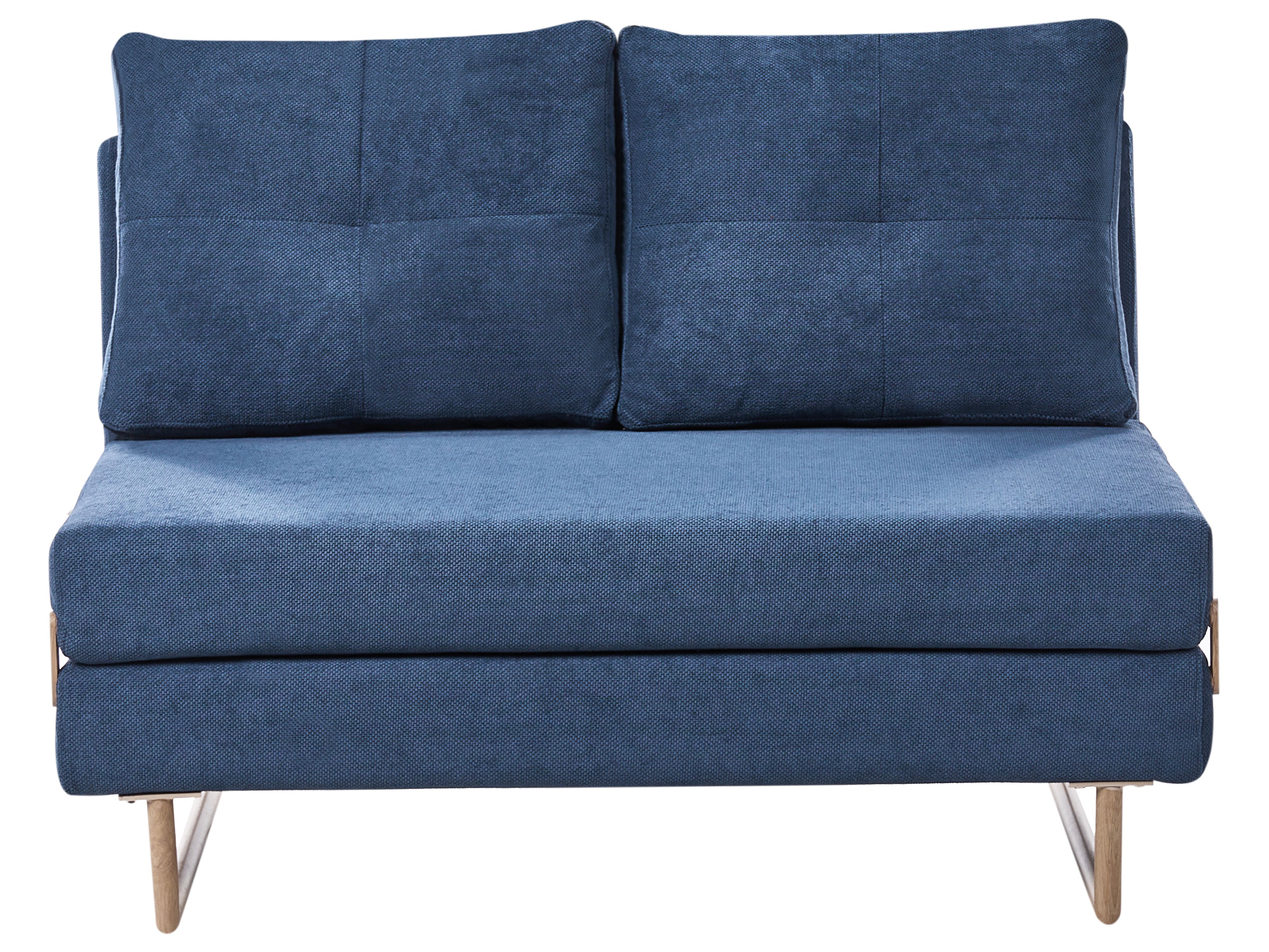 Sofa Bed 2 Seater JERSLEV Fabric Blue