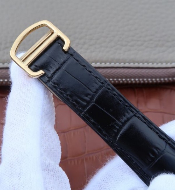 Replica Cartier Ballon Bleu De Cartier Chrono 47mm YG White Dial Leather Strap A8101 - Top club