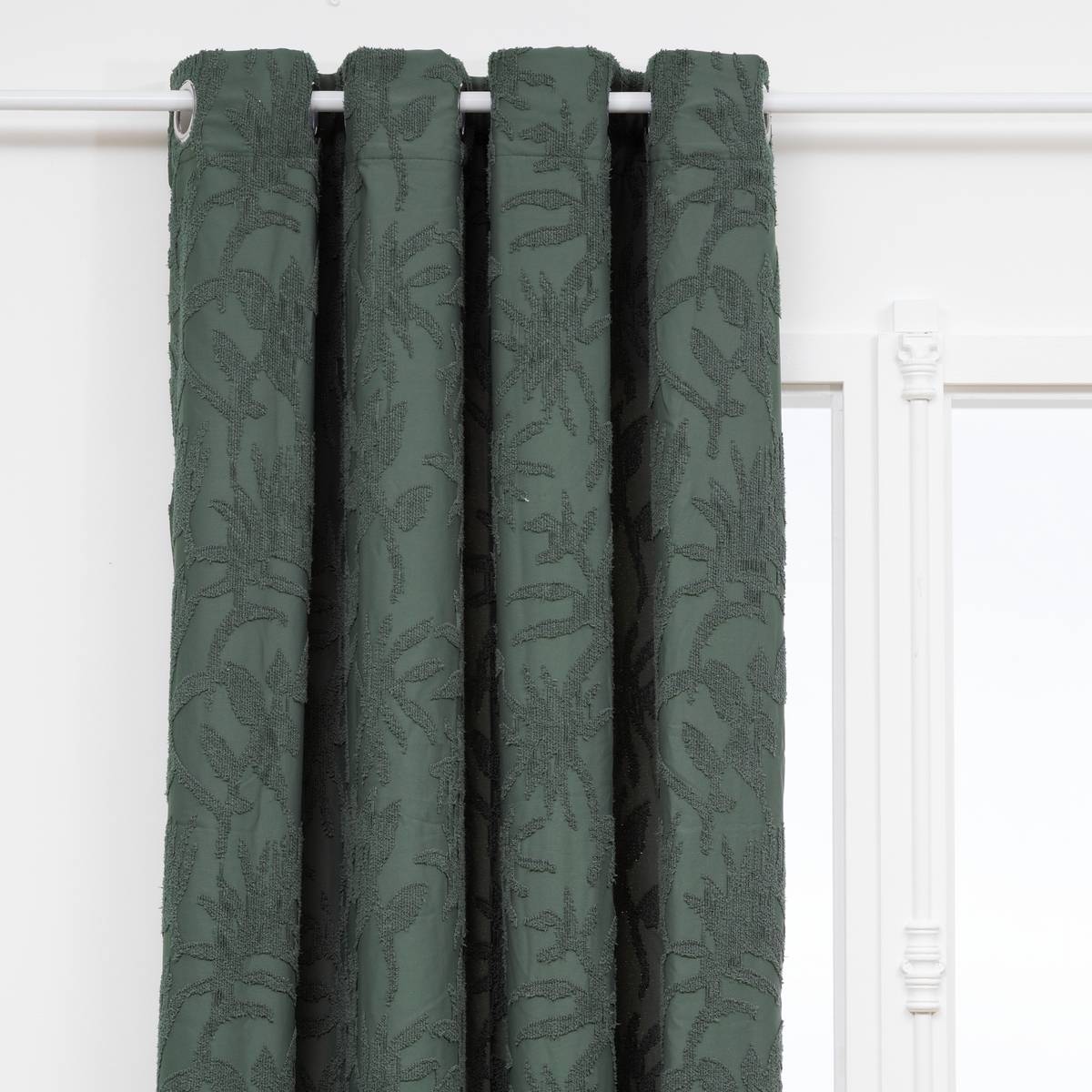 Curtain "Willow" Jacquard, Khaki Green, 135x260 cm