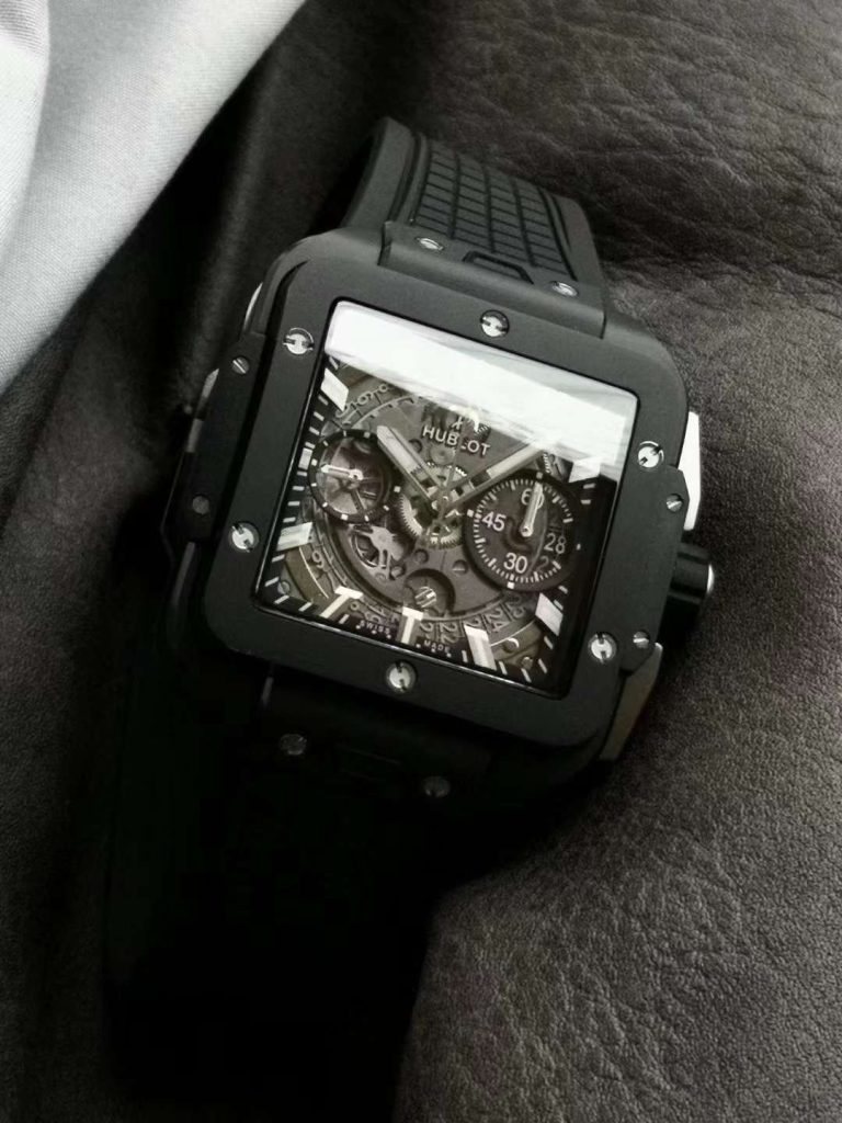 Hublot Replica 1:1 Watch Black Ceramic Square Bang Unico Chronograph 42mm - Top club