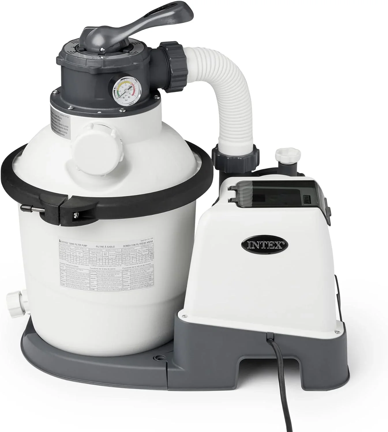 Intex Krystal Clear 16 Inch 3,000 GPH Above-Ground Pool Sand Filter Pump - 26651EG - Image 10 Intex Krystal Clear 16 Inch 3,000 GPH Above-Ground Pool Sand Filter Pump - 26651EG - Image 10