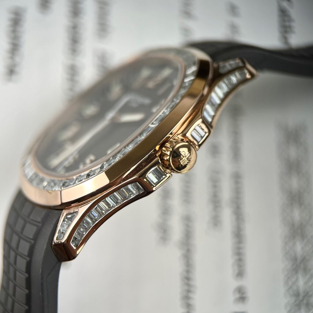 Patek Philippe Aquanaut 5167R Replica Watch Gold Wrapped Moissanite 40mm - Top club