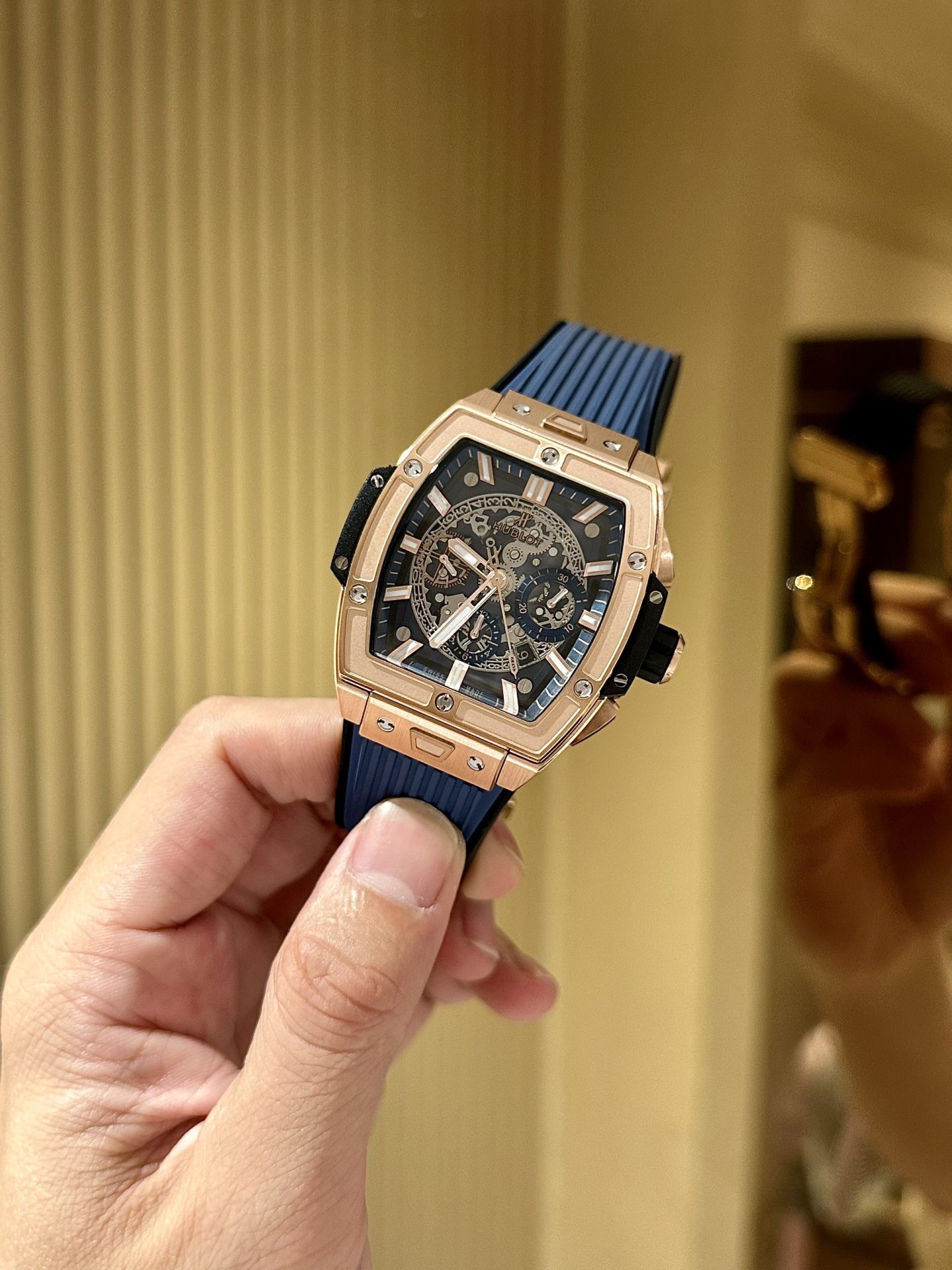 Hublot Replica 1:1 Watch Spirit Of Big Bang Blue Chronograph King Gold 42mm - Top club