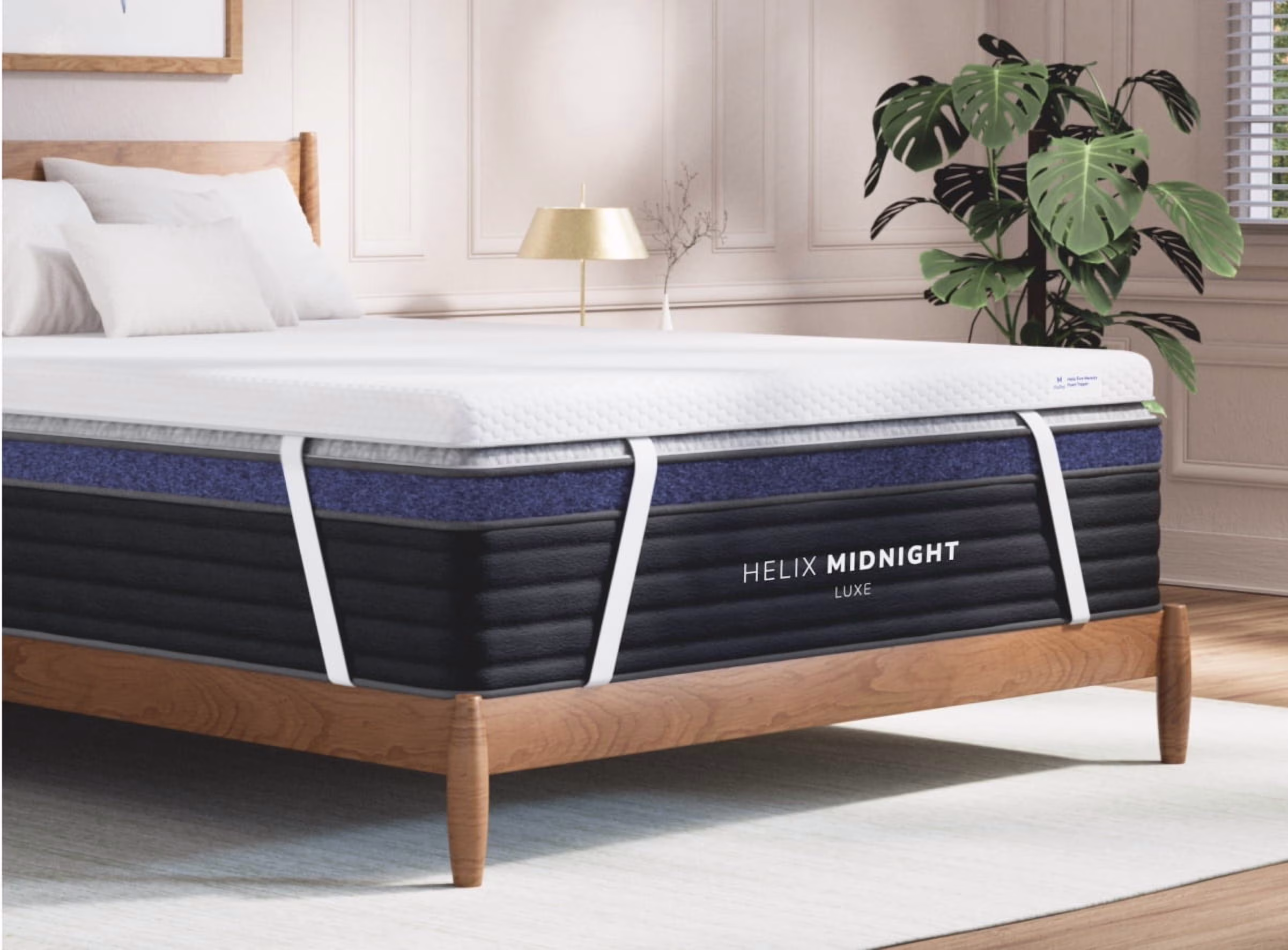 Helix Premium Memory Foam Mattress Topper with GlacioTex, Twin Firm