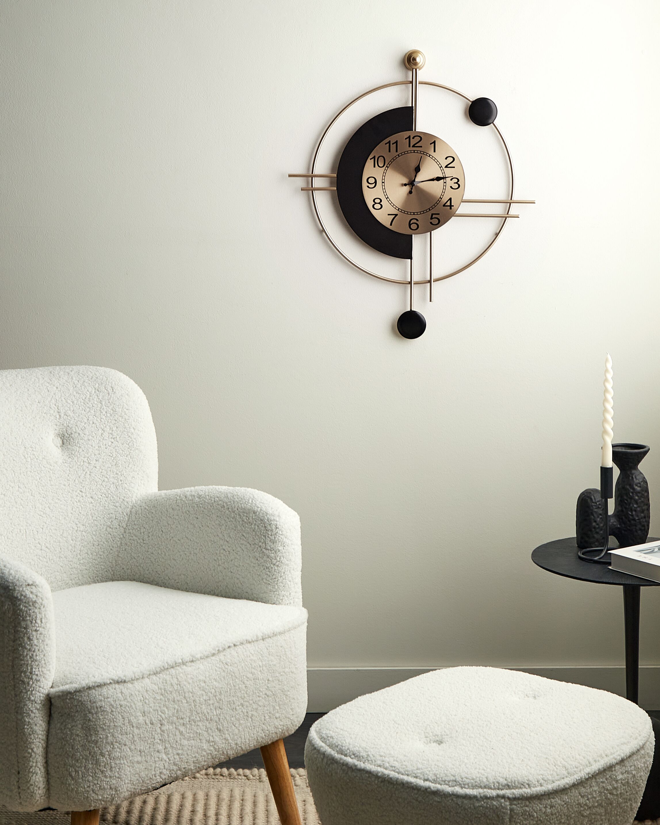 Wall Clock ALLOGNY 59 cm Metal Gold