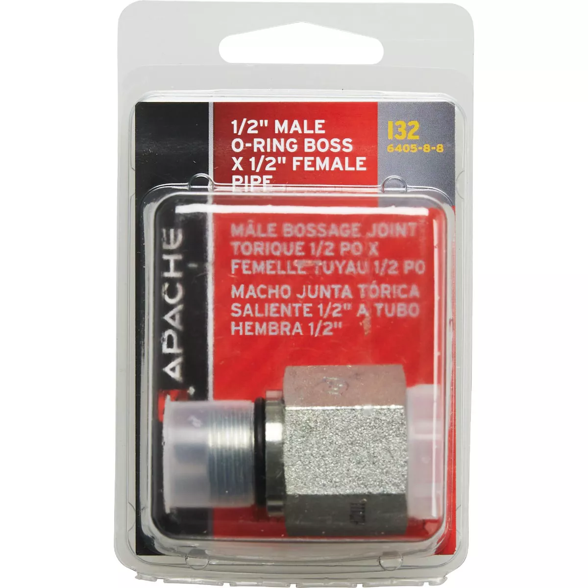 Apache 1/2 In. Male O-Ring x 1/2 In. Female Pipe Hydraulic Hose Adapter