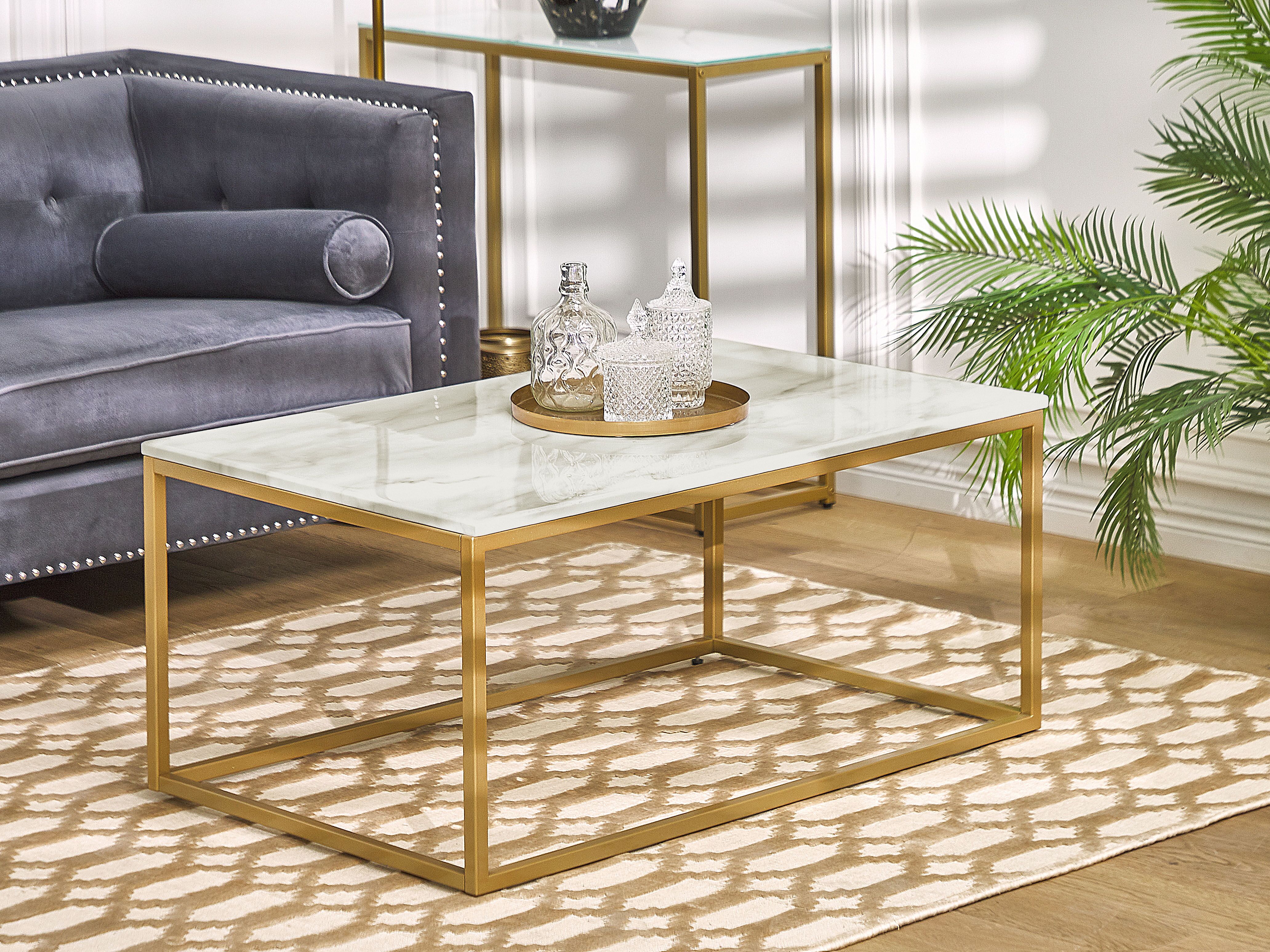 Coffee Table DELANO Marble/ Gold