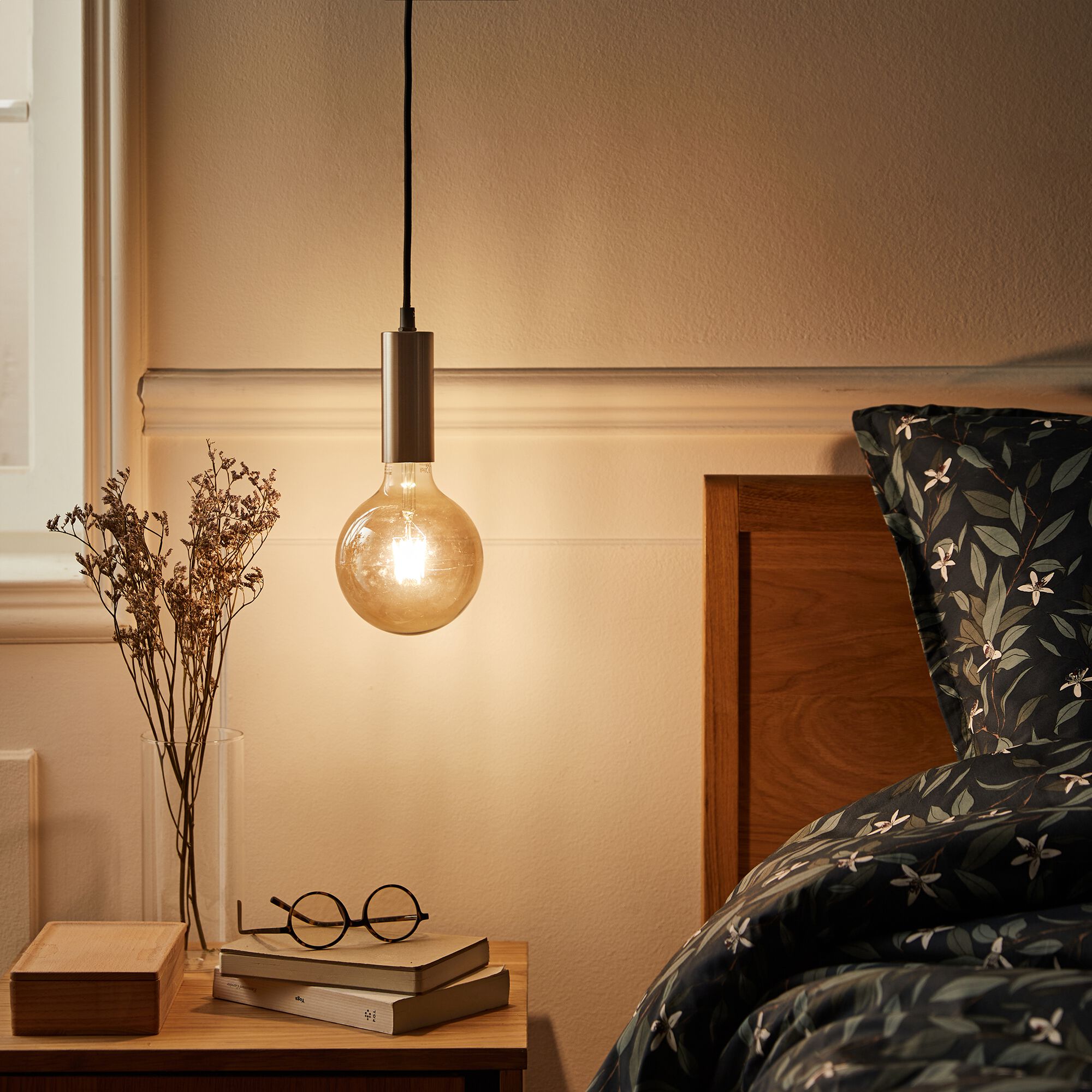 GLOBE - Ampoule LED décorative grise D12,5cm culot E27