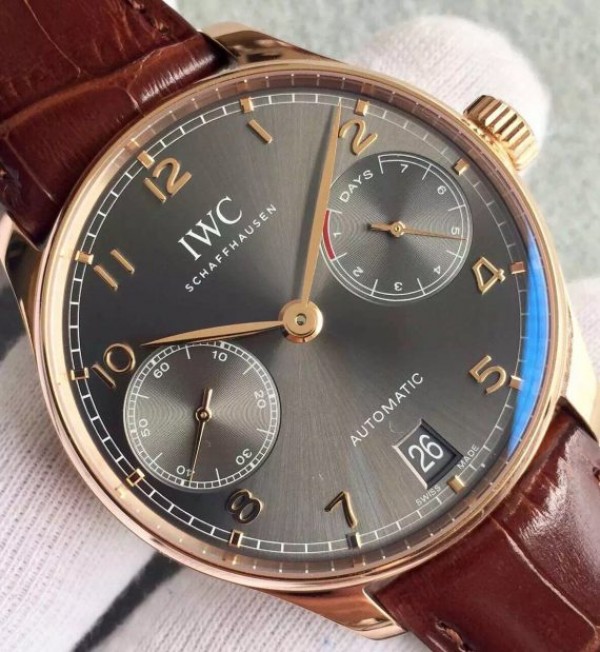 Replica IWC ZF Portuguese RG IW500702 Leather Strap A52010 - Top club