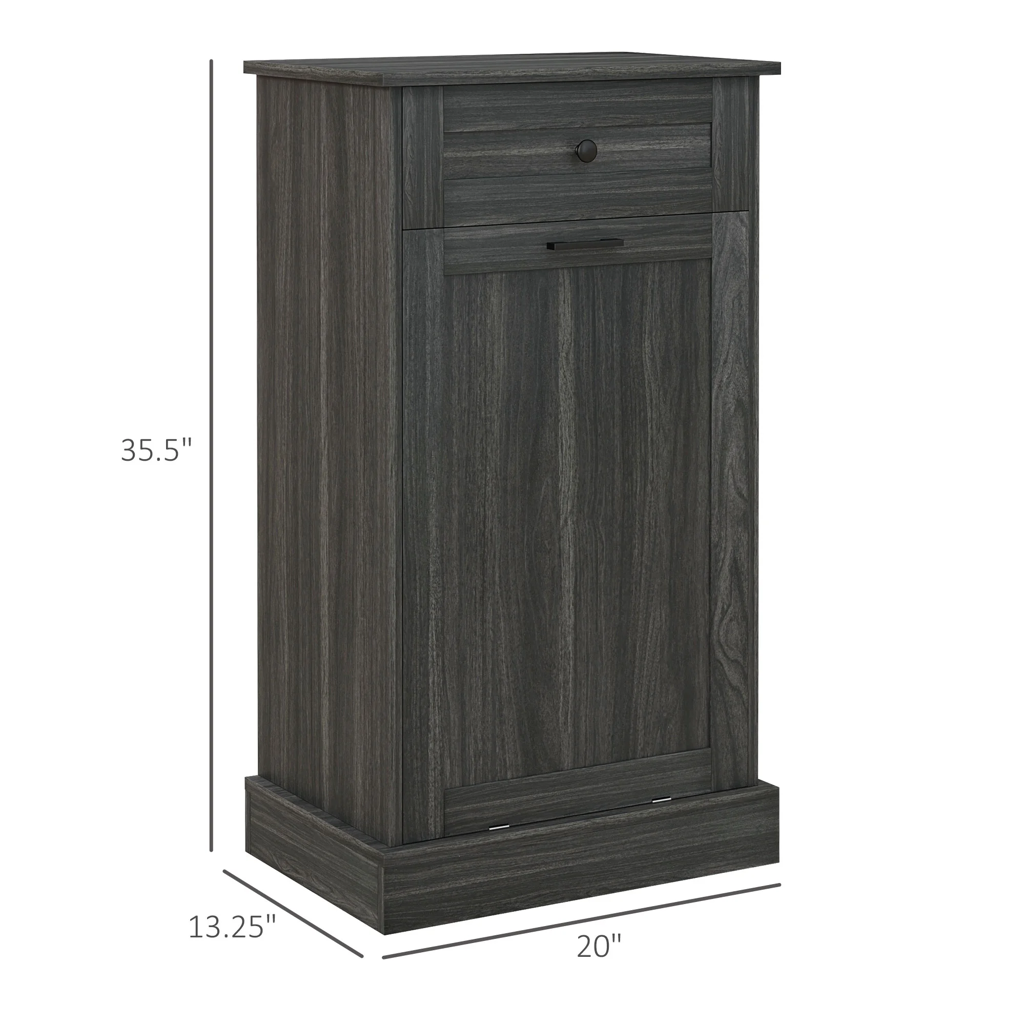HOMCOM Kitchen Tilt Out Trash Bin Cabinet, Free Standing Recycling Cabinet - Image 17