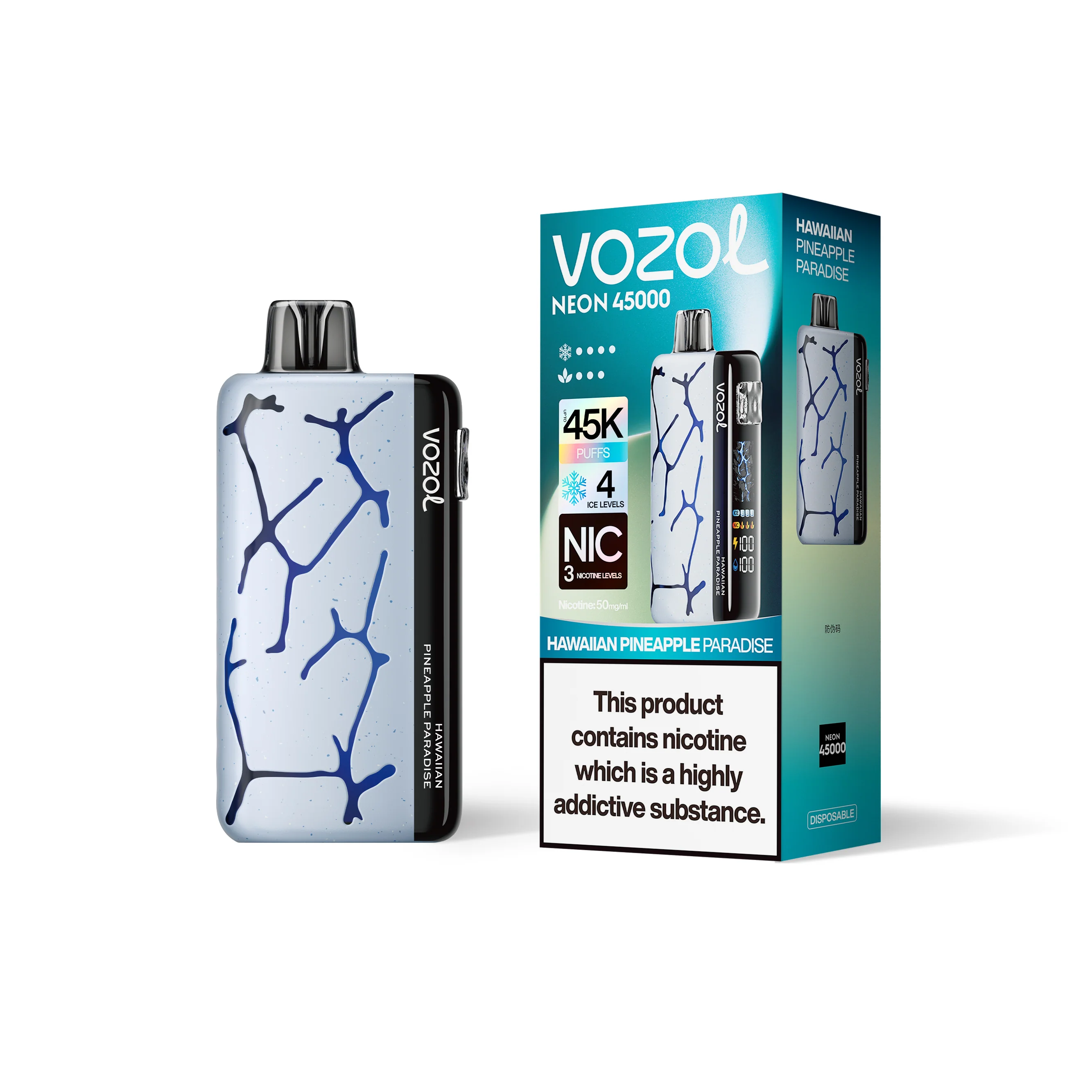 VOZOL NEON 45K jednorazowy e-papieros (wszystkie smaki)