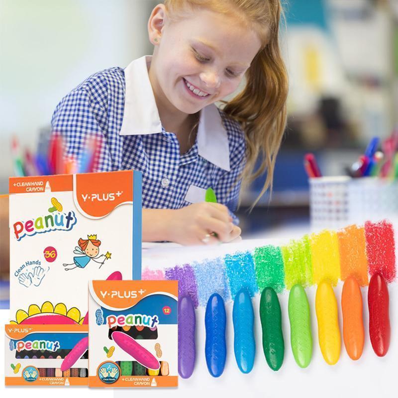 Wasbare Pinda-vormige Kleurkrijtjes voor Kinderen - Een Veilige en Levendige Tekenervaring