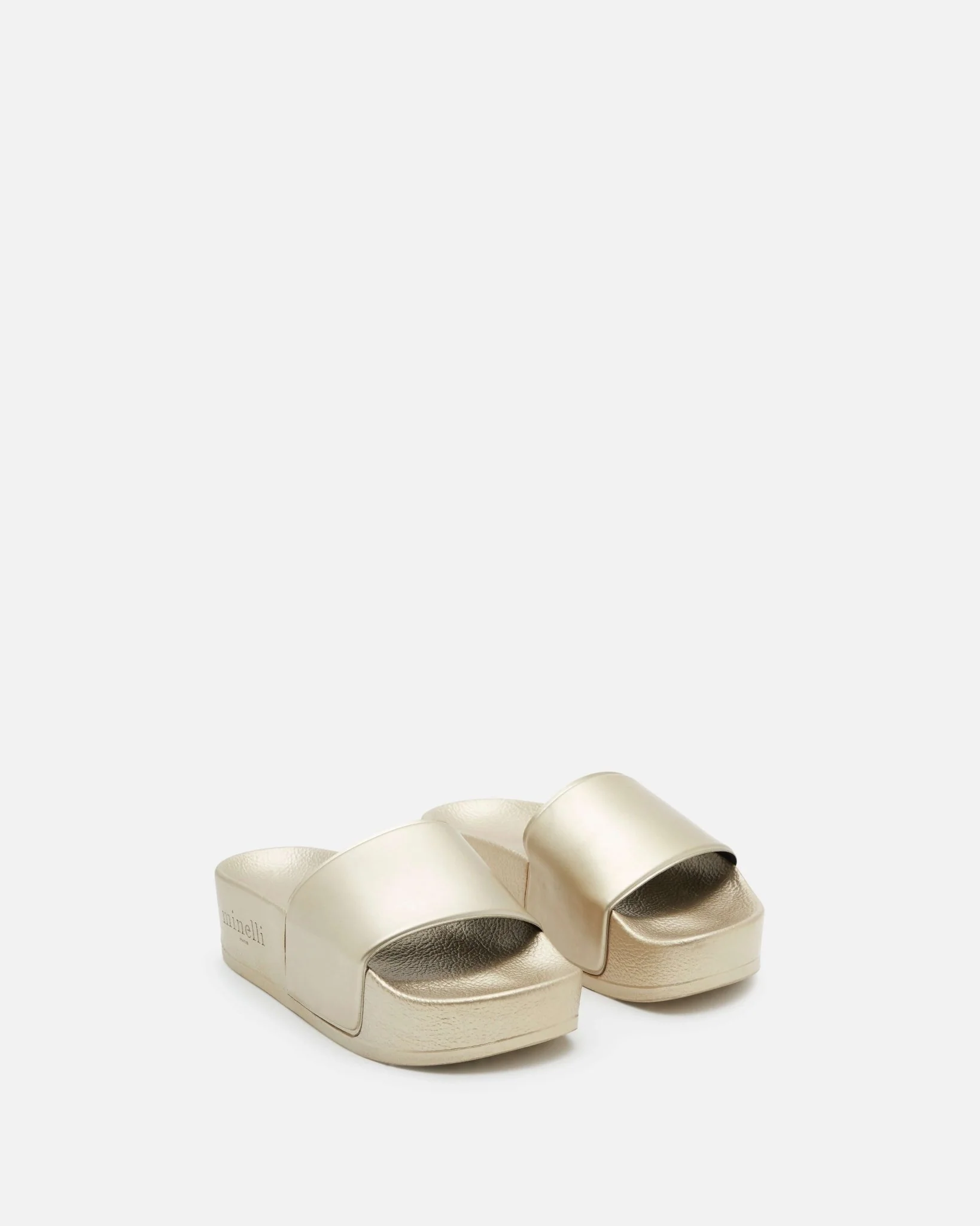 MULES NOVA/MET PLATINE - Mules de plage à semelles compensées