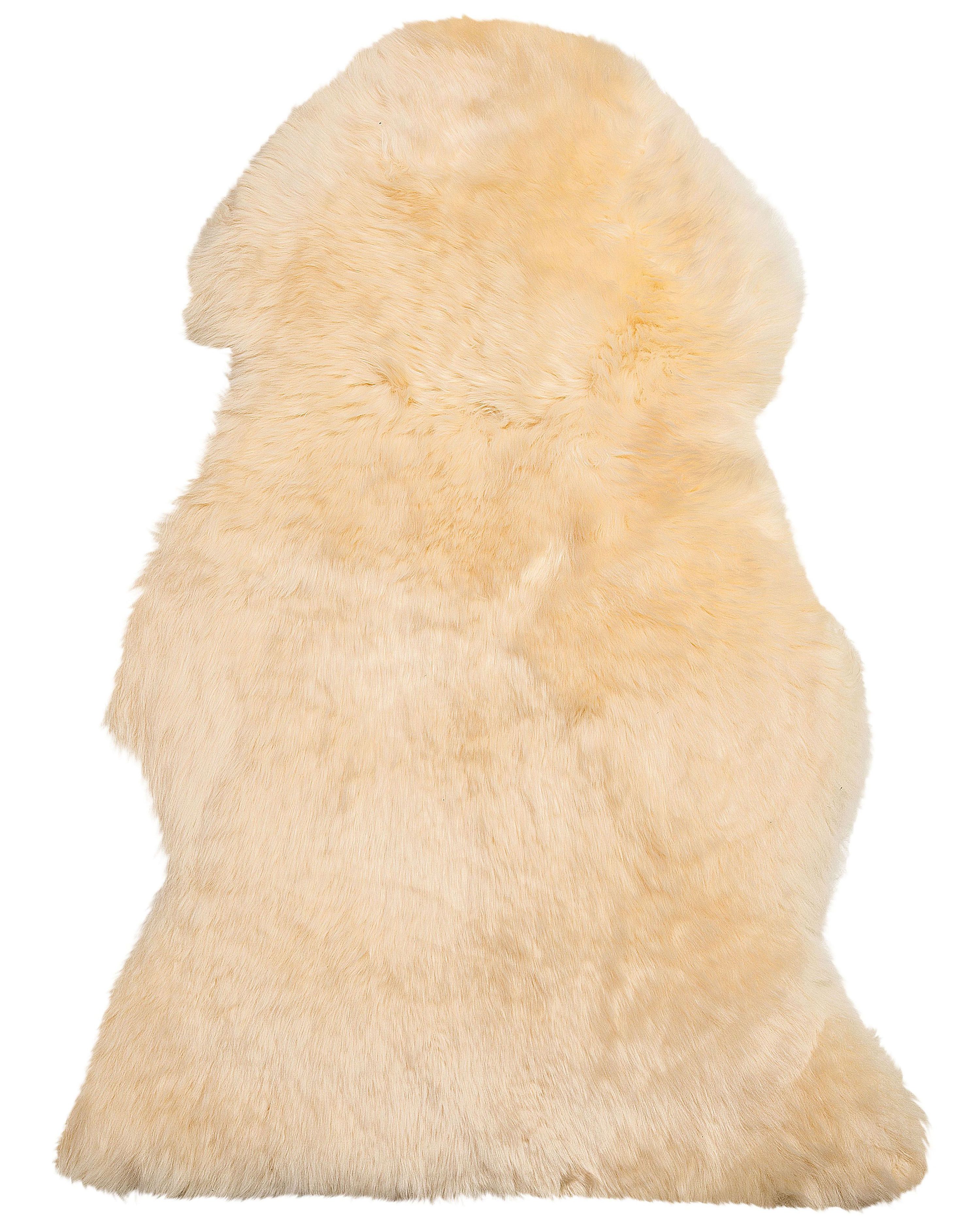 Sheepskin Rug ULURU Beige 65 x 110 cm