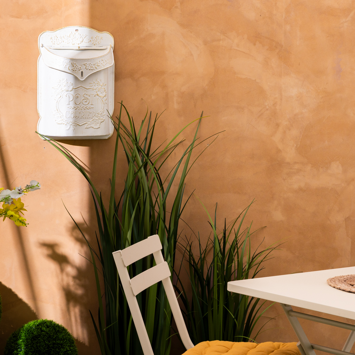 Mailbox "Tino" Warm White, H. 40.5 cm