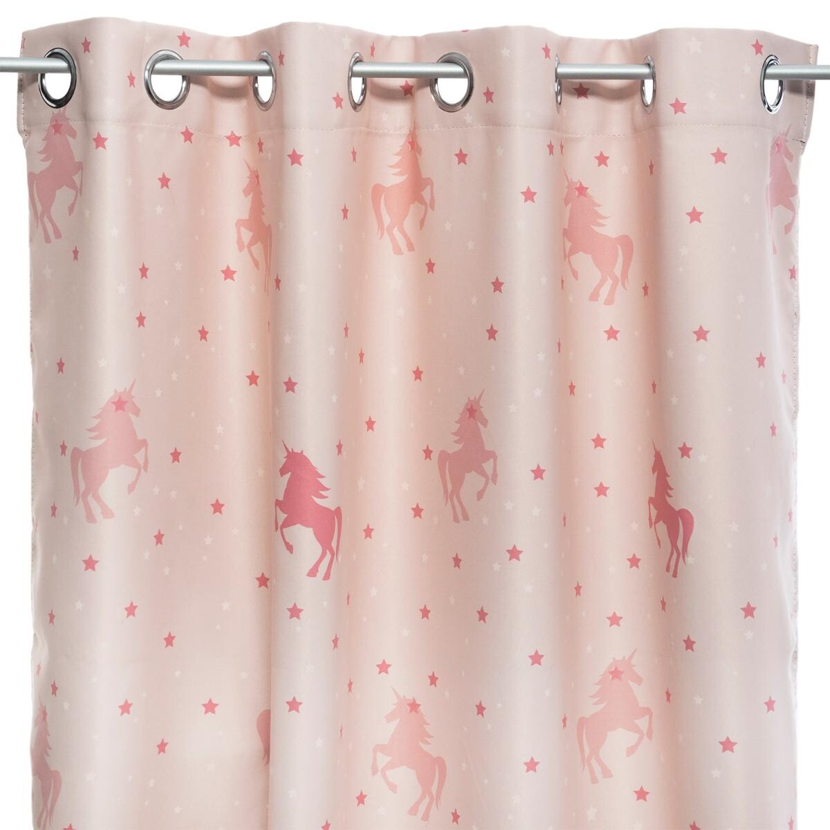 Kids blackout curtain "Unicorn" Light pink, 140x250 cm
