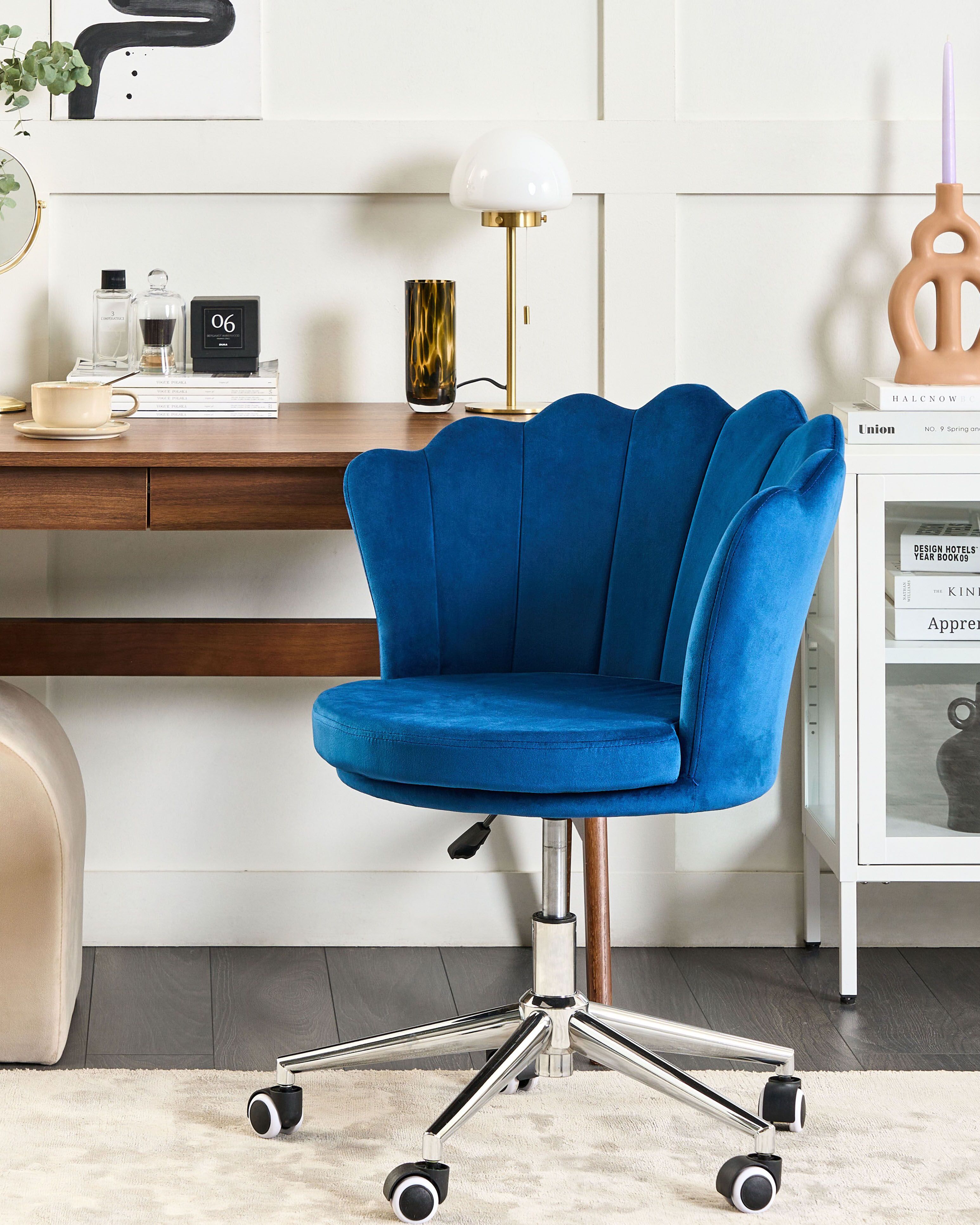 Desk Chair MONTICELLO Velvet Blue