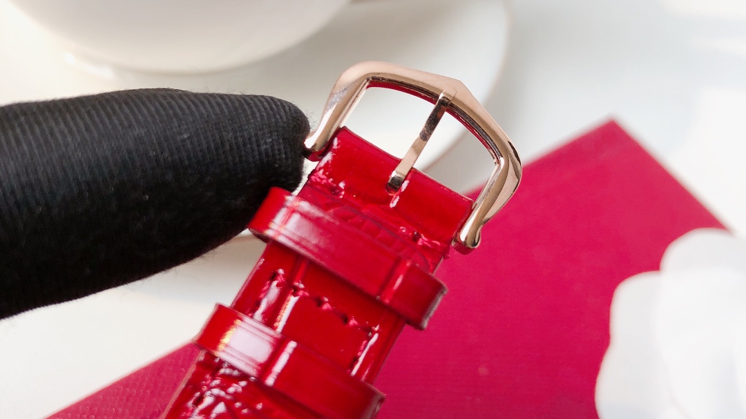 Santos Demoisell Santos Platinum Diamonds Collection - Steel Mini - Red(1:1 replica) - Top club
