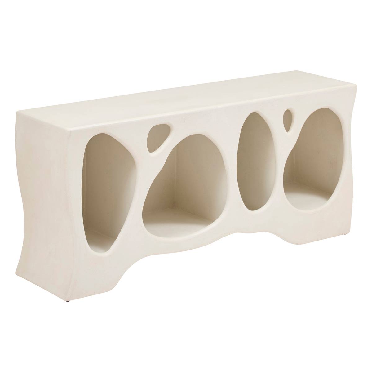 Low cabinet with 4 shelves "Chesni" Ivory, 137x36 cm