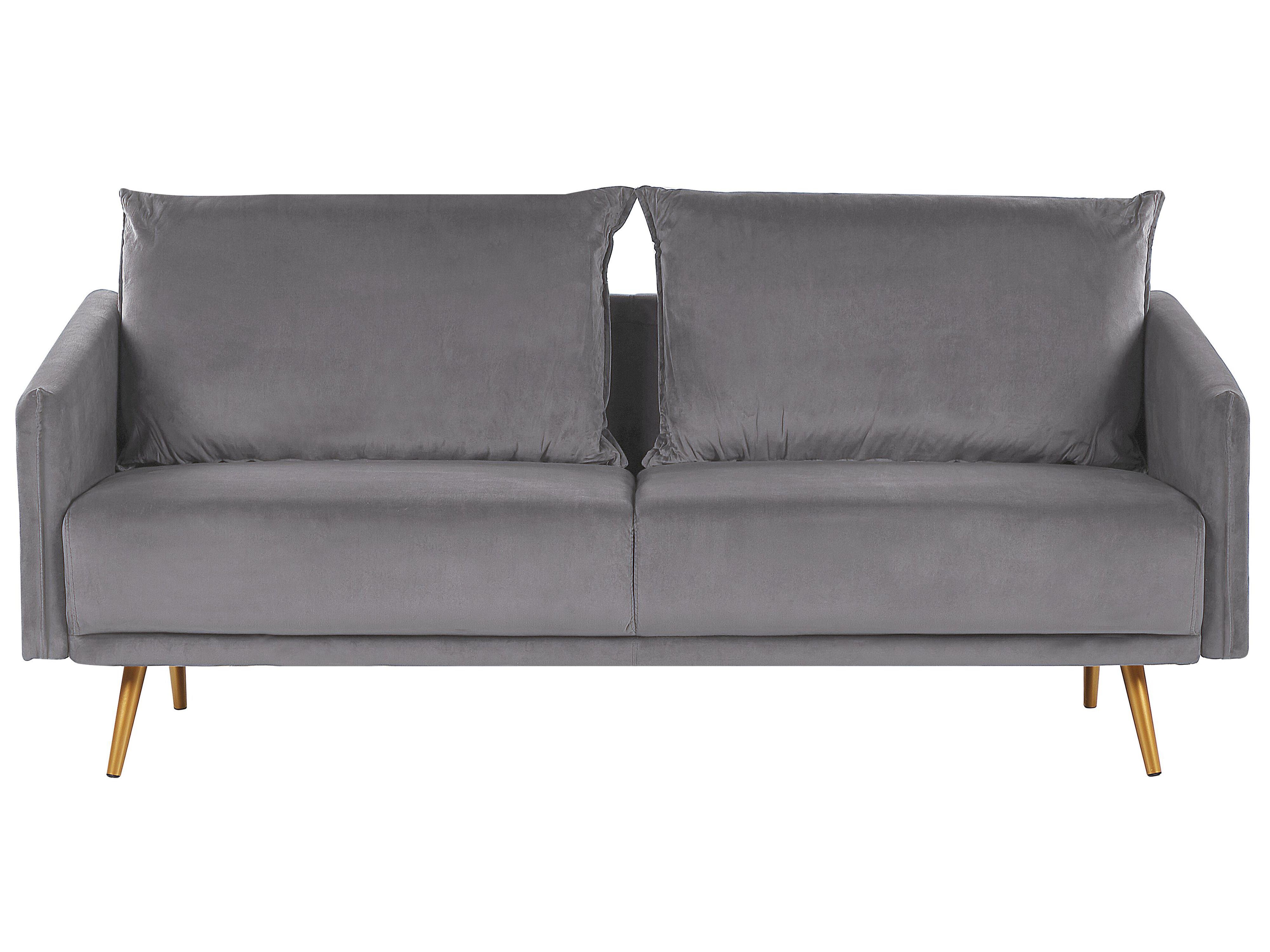Sofa 3 Seater MAURA Velvet Grey