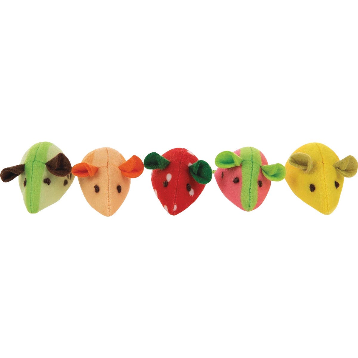 SmartyKat Skitter Slices Plush Catnip Mice Cat Toy (5-Pack)