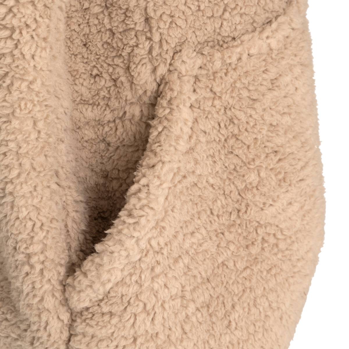 "Sherpa" Sleeved Blanket Linen Beige, 70x85 cm