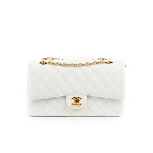 Chanel Classic Medium Blue Lambskin Rainbow Hardware – CB0311:1High-quality replica
