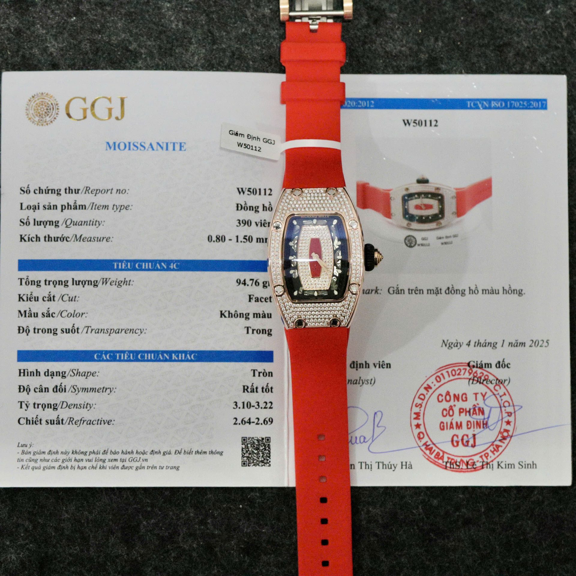 Richard Mille RM007 Replica Watch Custom Moissanite Diamonds Red 36mm - Top club