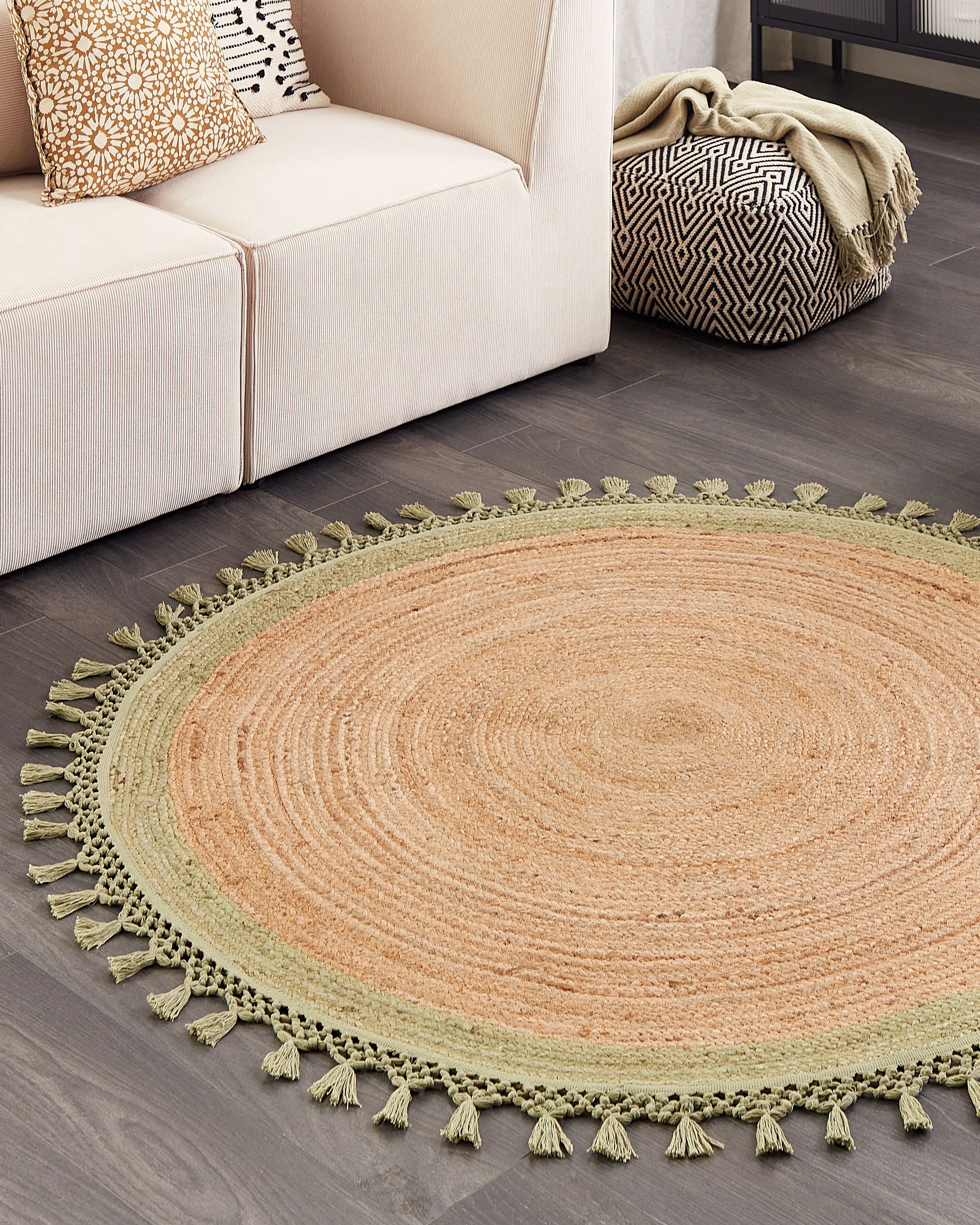 Rug MARTS Green ø 140 cm Jute
