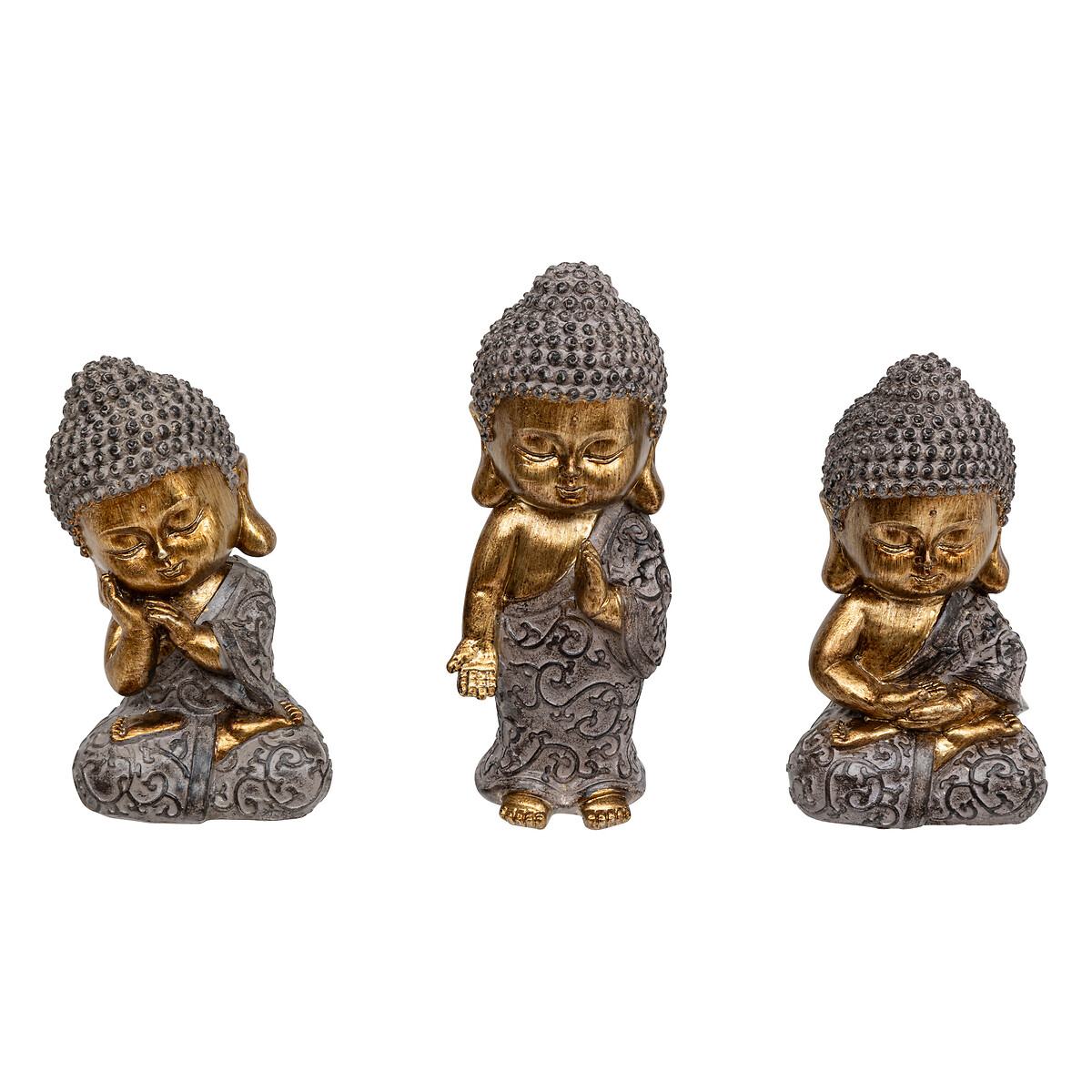 Seated "Buddha" Statuette Resin, H.14 cm