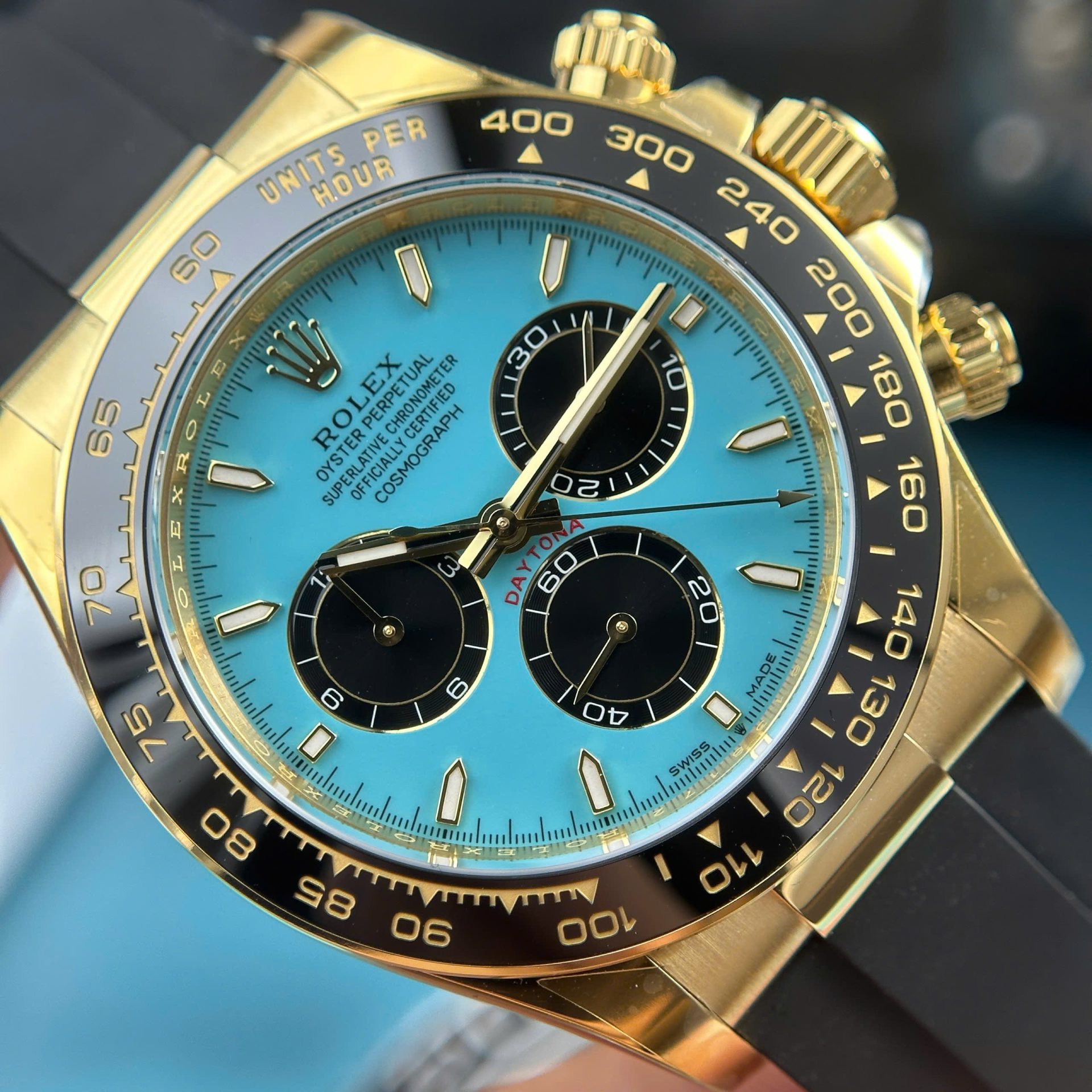 Rolex Cosmograph Daytona 126518LN Copies Watches Turquoise Blue Lacquer Dial THB Factory 40mm - Top club