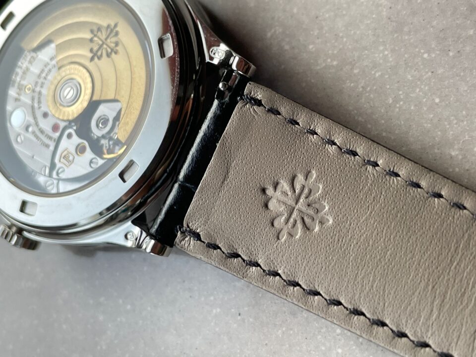 Replica PATEK PHILIPPE Calatrava ZF 5298p Date Sweep Seconds in Diamond Bezel Black Dial ZF factory - Top club