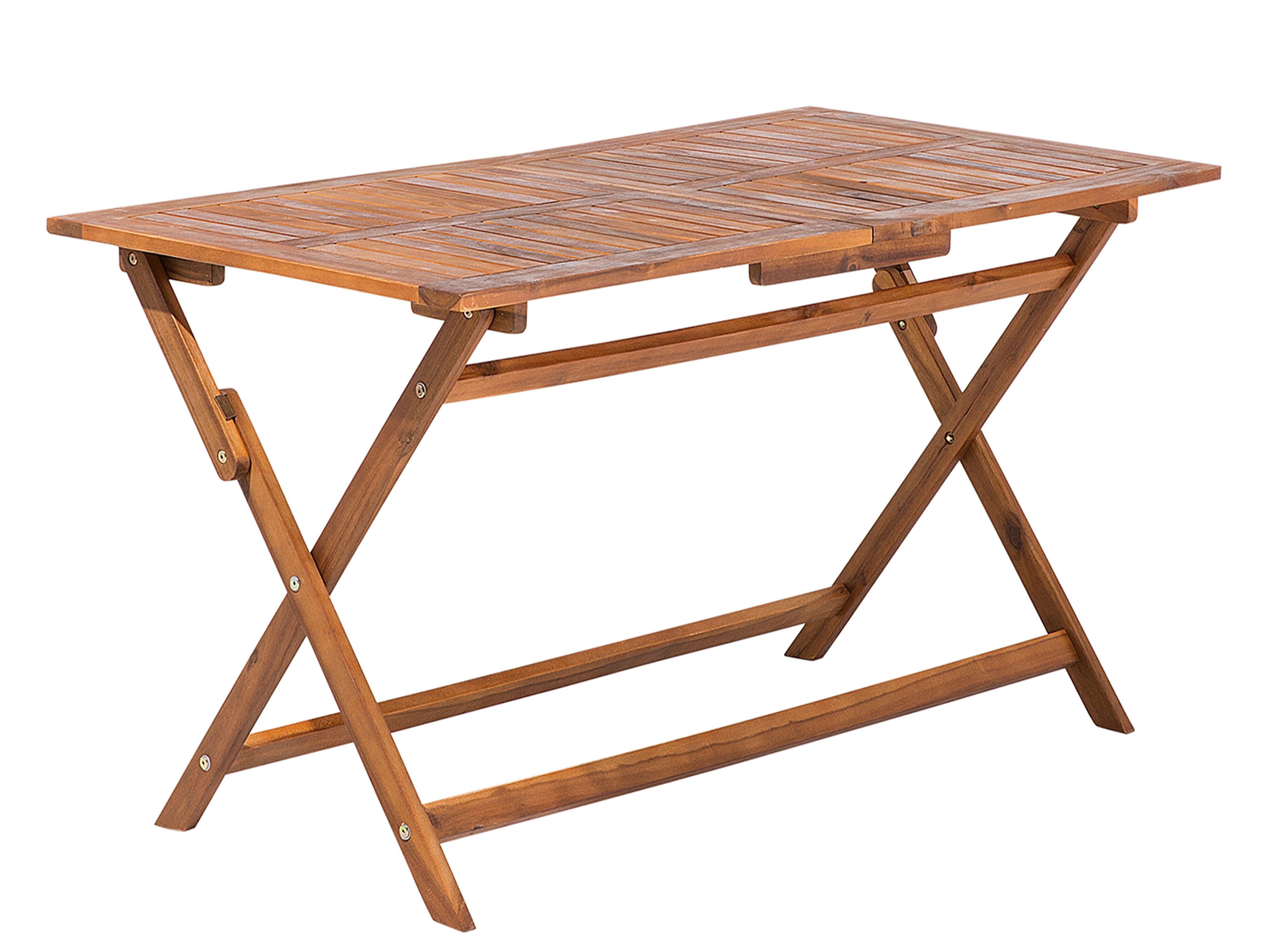 Garden Dining Table CENTO 140 cm 75 cm Acacia Wood Brown