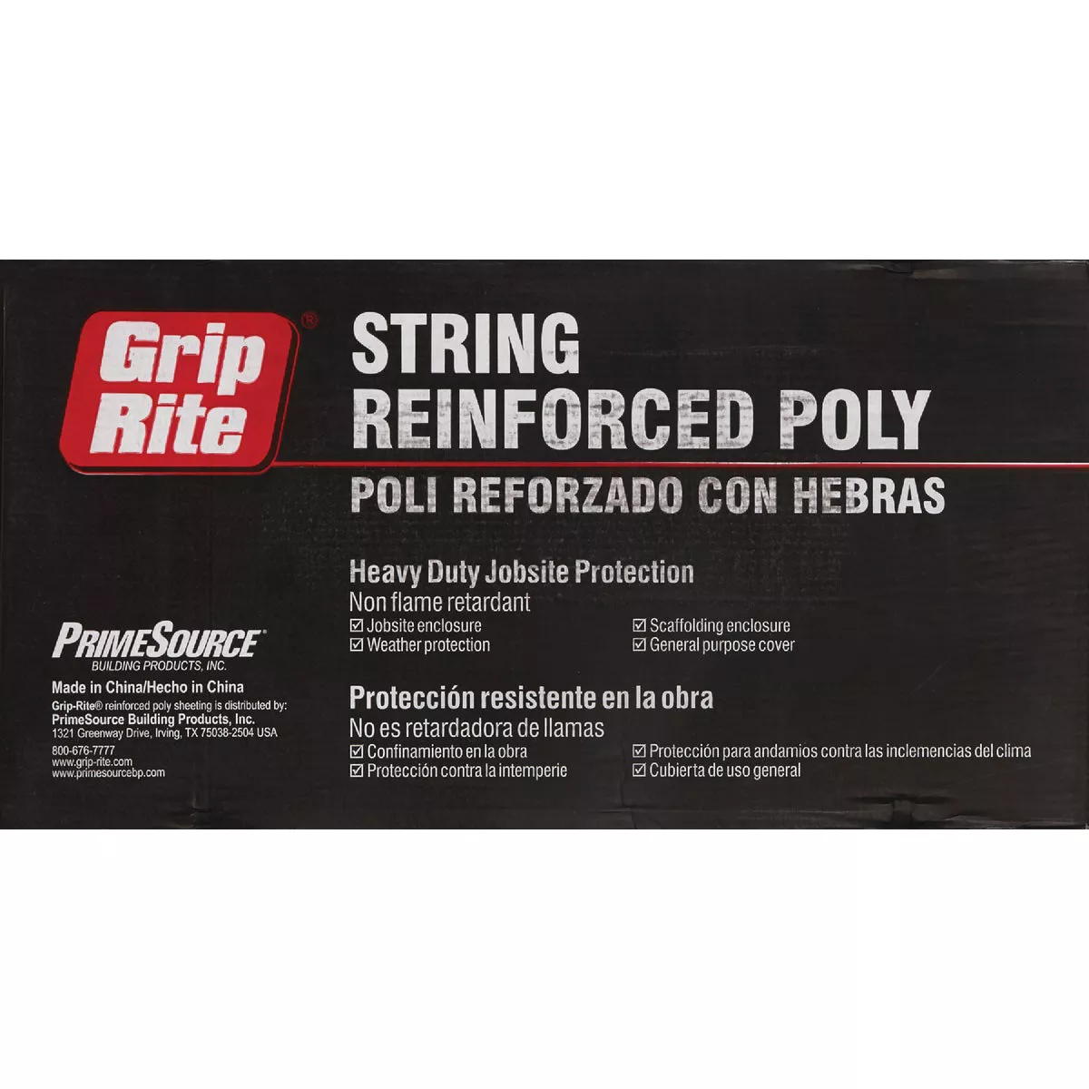 Grip-Rite 40 Ft. X 100 Ft. String Reinforced Poly Film Clear 4 Mil. Plastic Sheeting