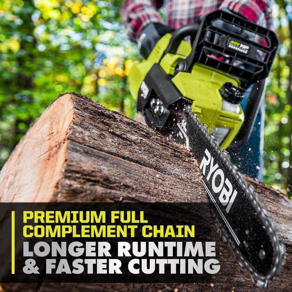 RYOBI 40-Volt HP Brushless 14 in Cordless Chainsaw - Ry405010 - Image 4 RYOBI 40-Volt HP Brushless 14 in Cordless Chainsaw - Ry405010 - Image 4