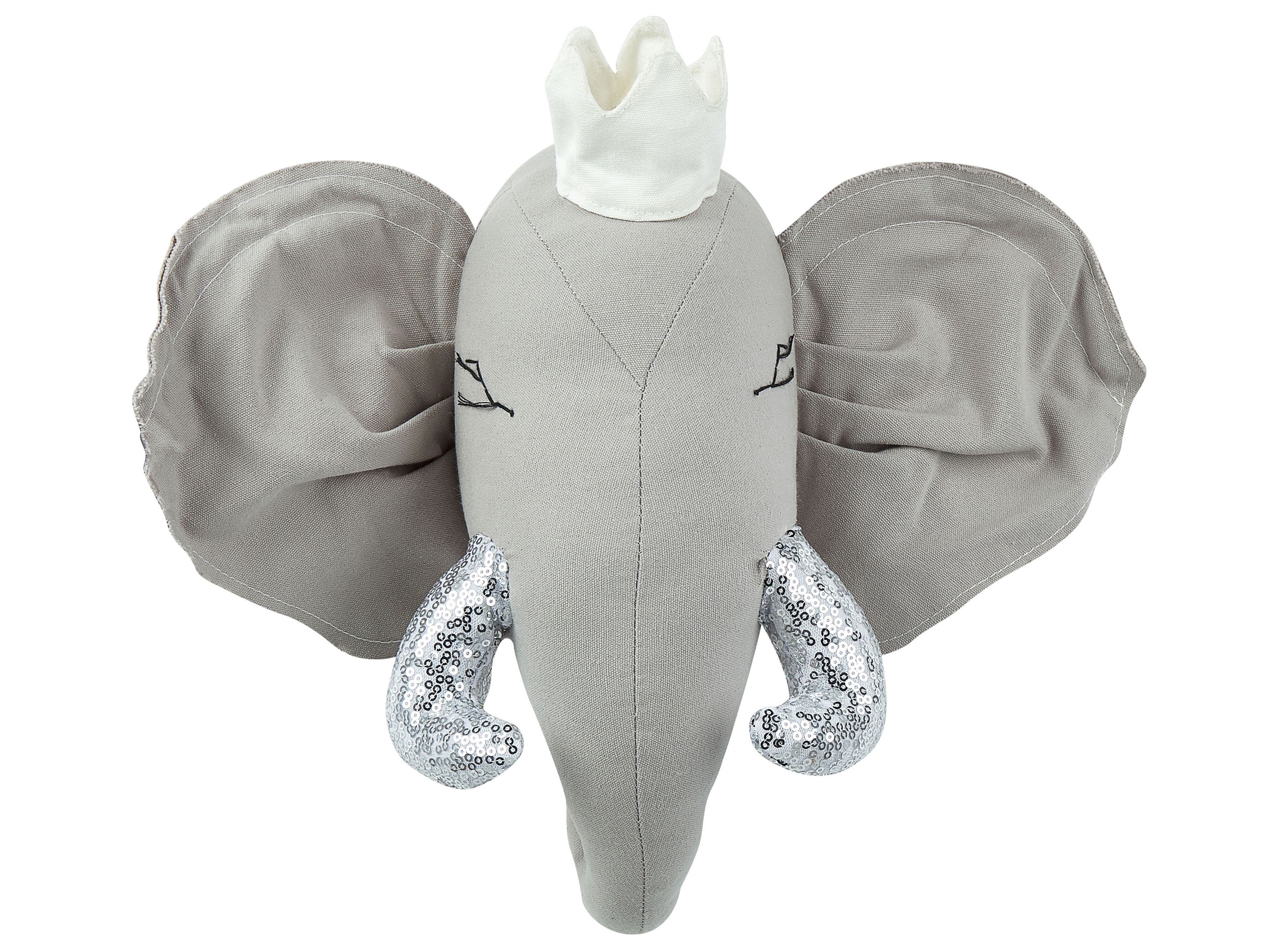 Kids Wall Decor Elephant TANTOR Cotton 33 cm Grey