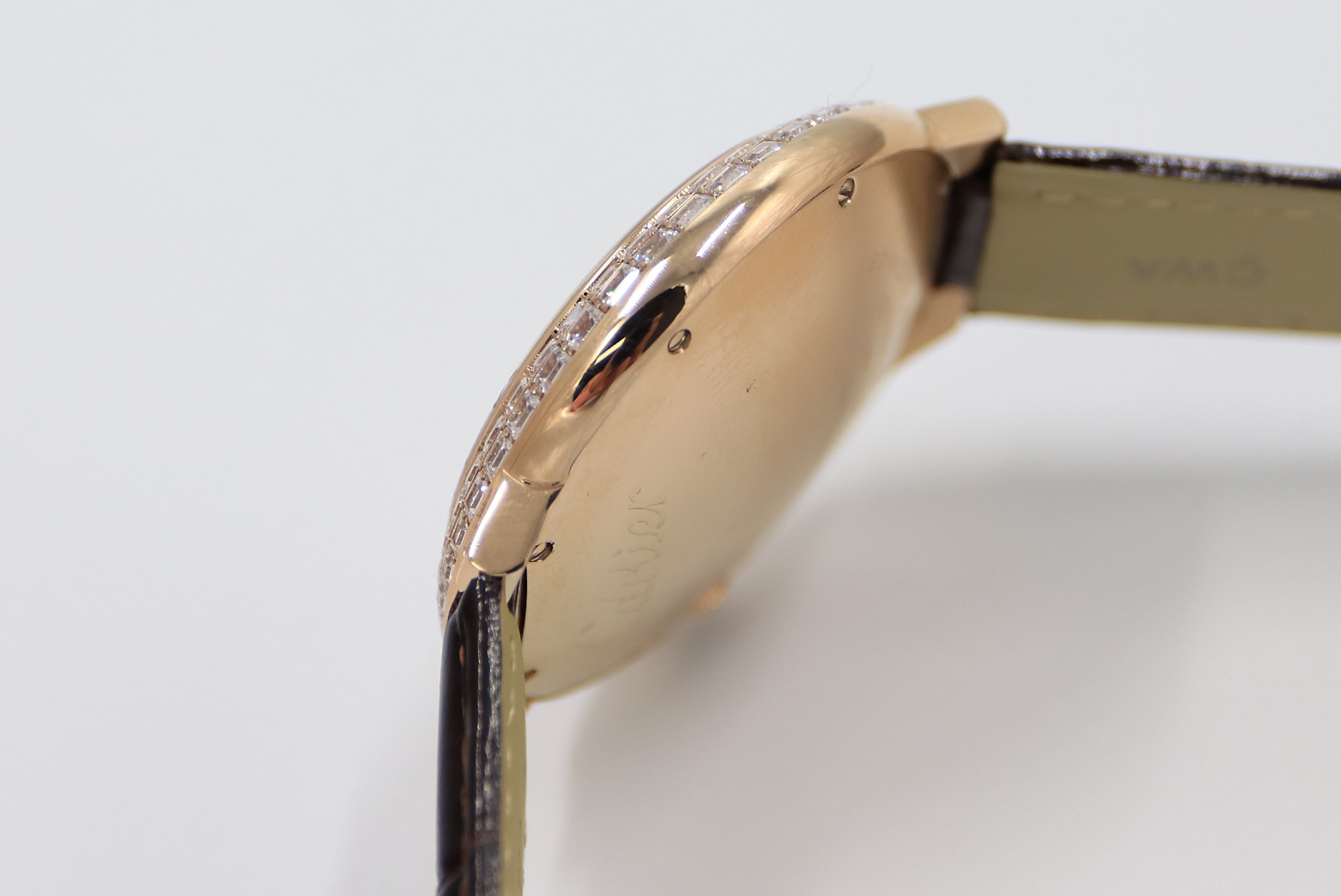 Cartier Blue Balloon Square Diamonds Full Sky Watch-Rose Gold-Leather-42mm(1:1 replica) - Top club