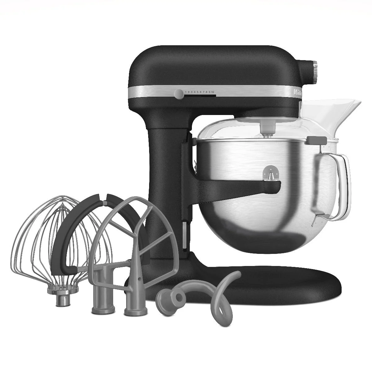 KitchenAid 7 Quart Bowl-Lift Stand Mixers with Accessories, Cast Iron Black, KSM70SKXX