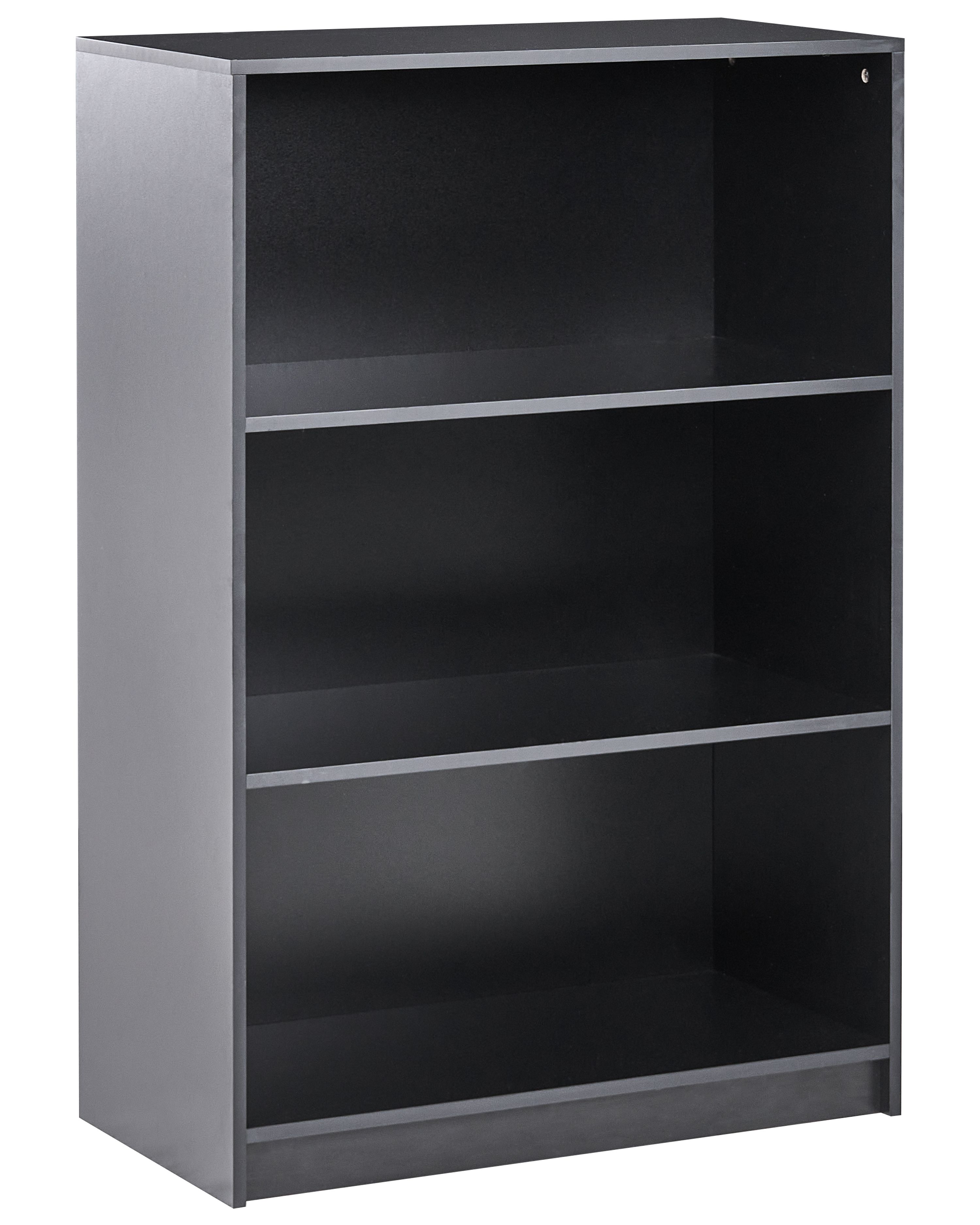 3 Tier Bookcase ZEHNA 117 cm Black