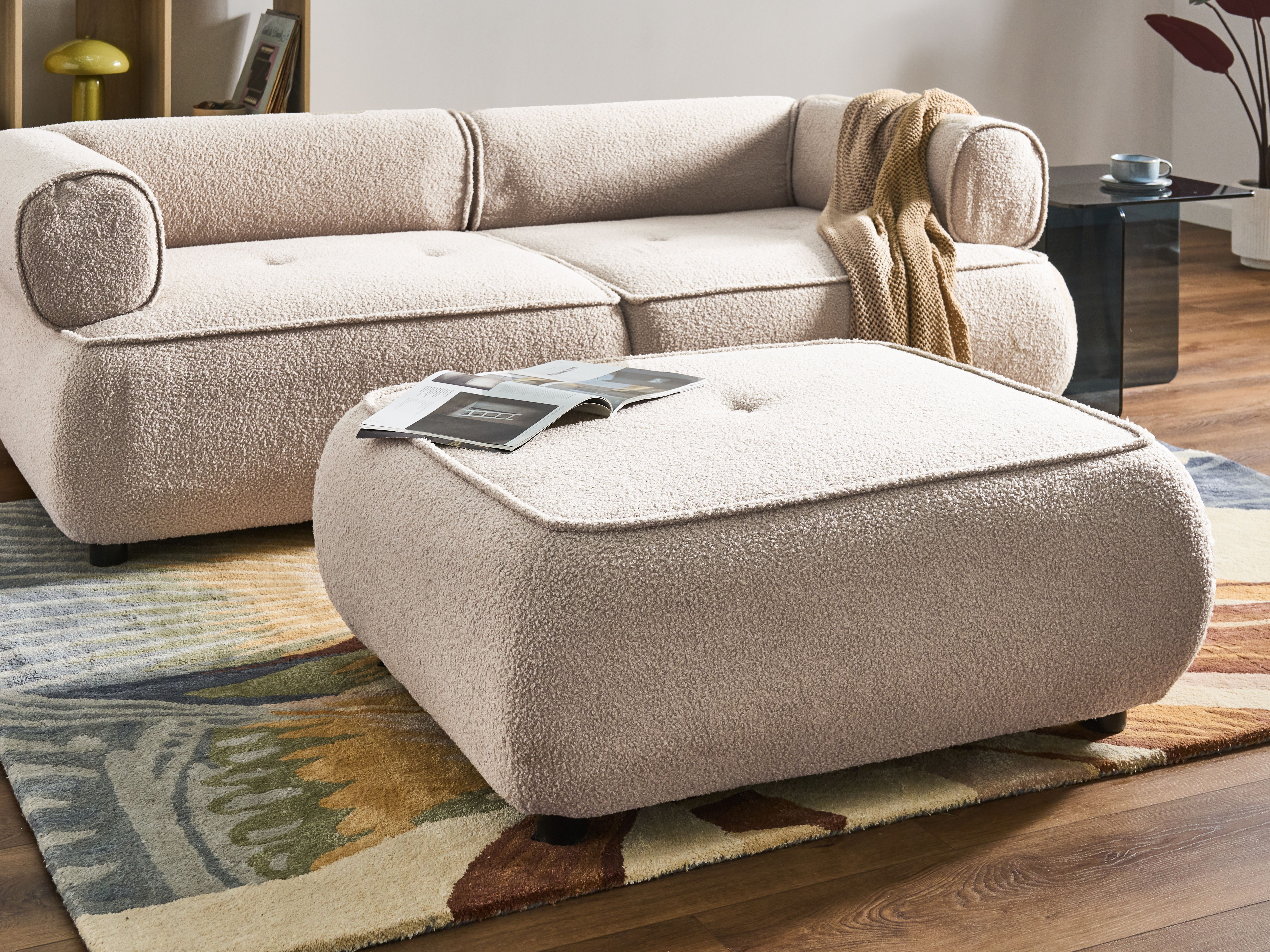 Ottoman SALLA Boucle Beige